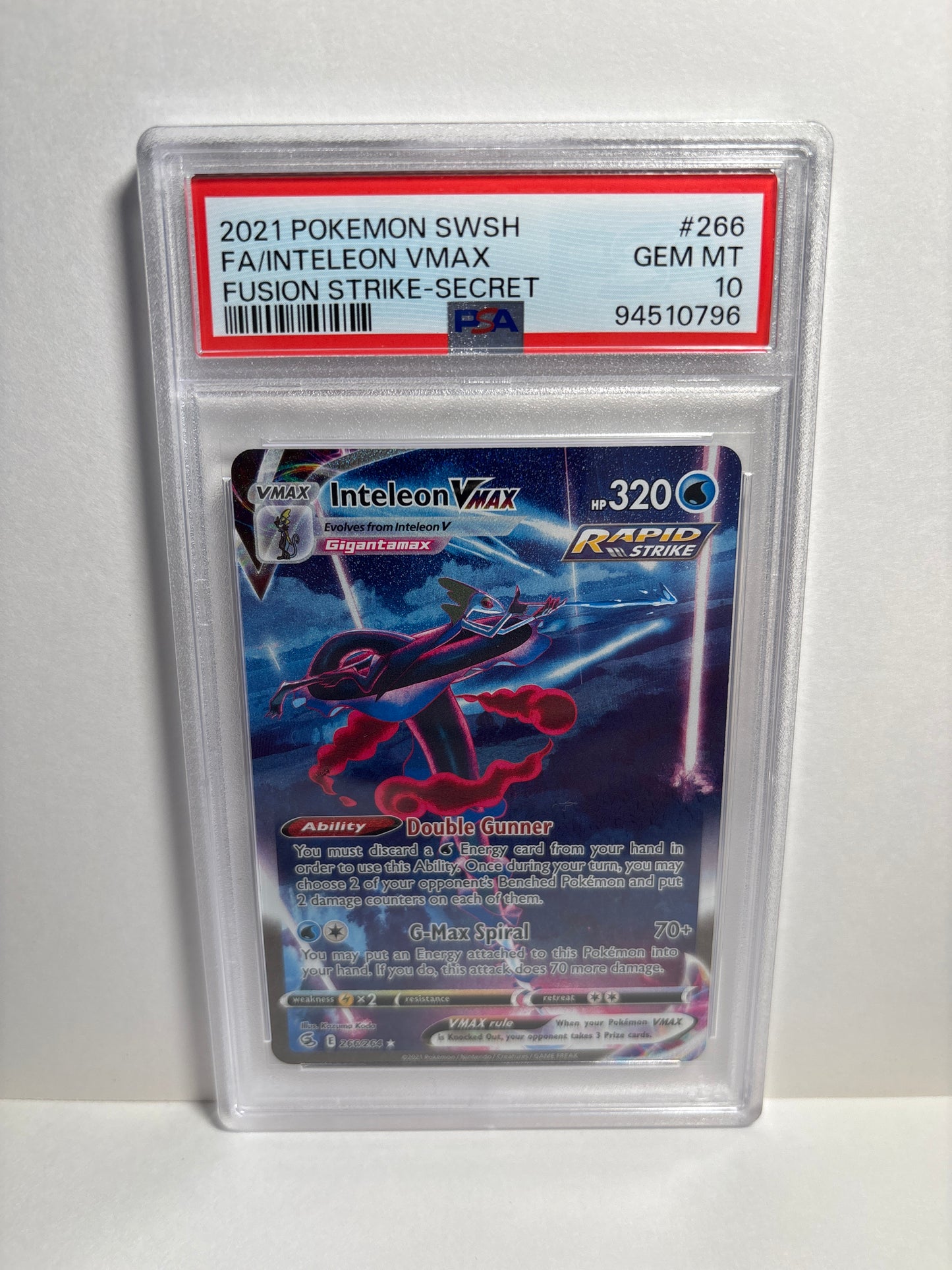 Pokemon Inteleon VMAX 266/264 PSA 10