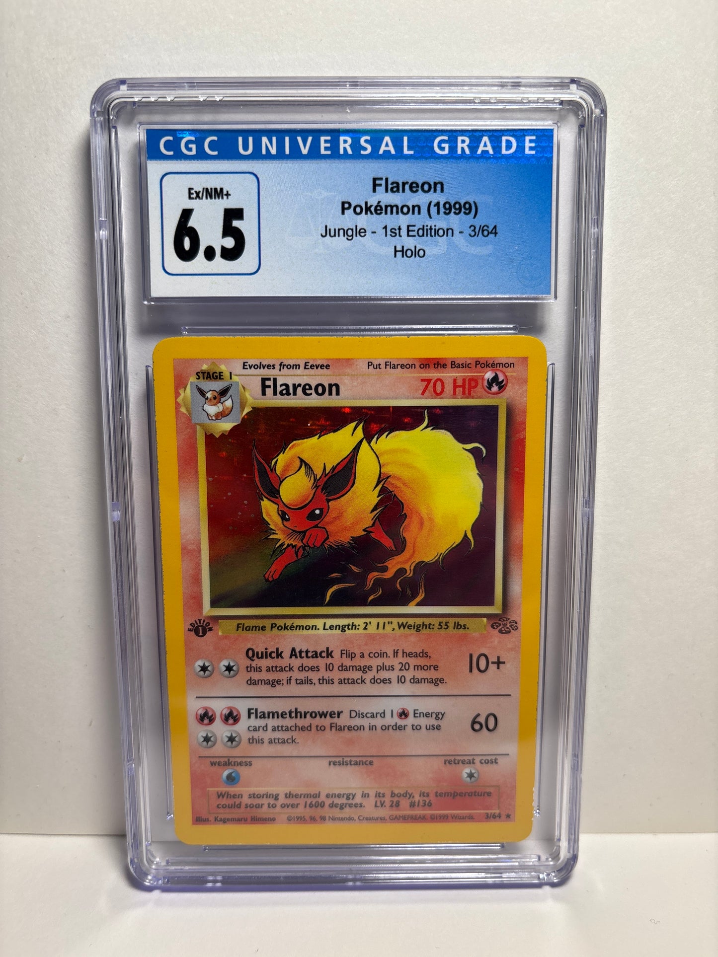Pokemon Flareon 3/64 1st Edition (1999) CGC 6.5