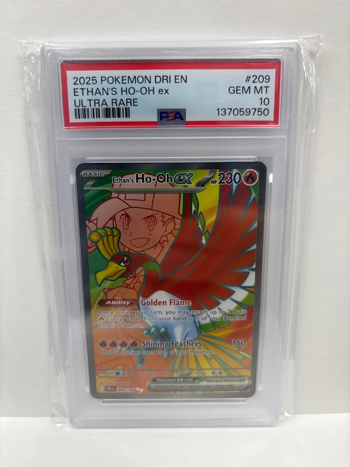 Pokemon Ethan’s Ho-Oh ex 209/182 PSA 10