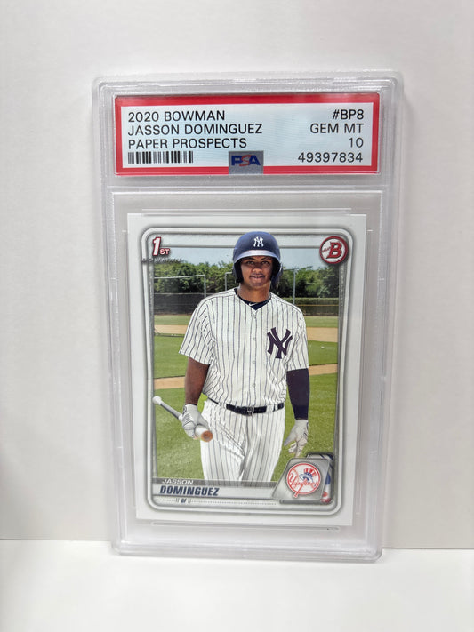 2020 Bowman Jasson Dominguez BP8 Paper Prospects PSA 10