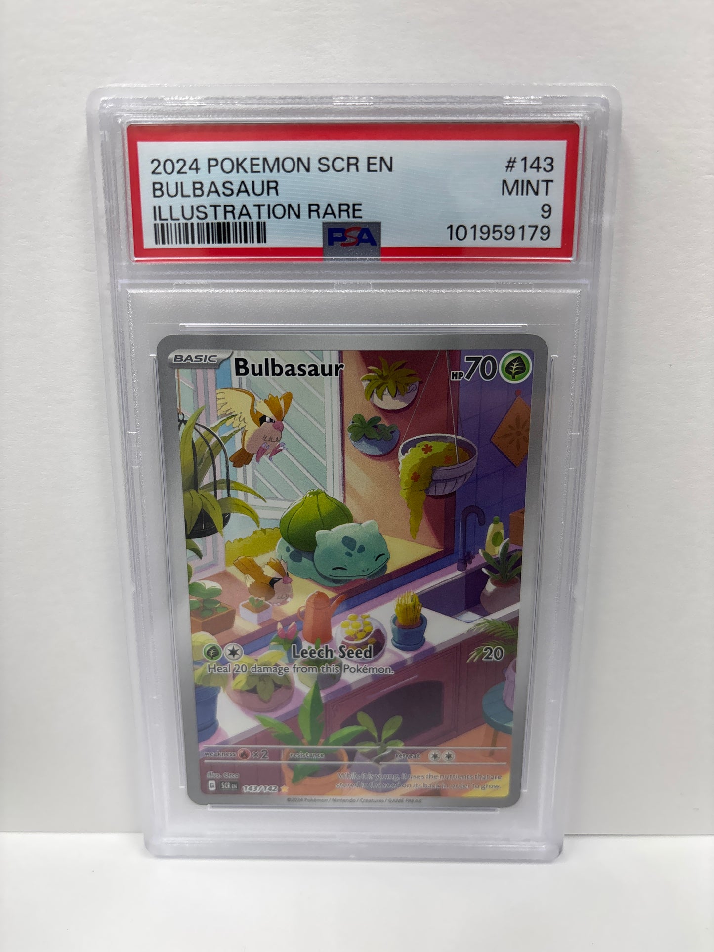 Pokemon Bulbasaur 143/142 PSA 9