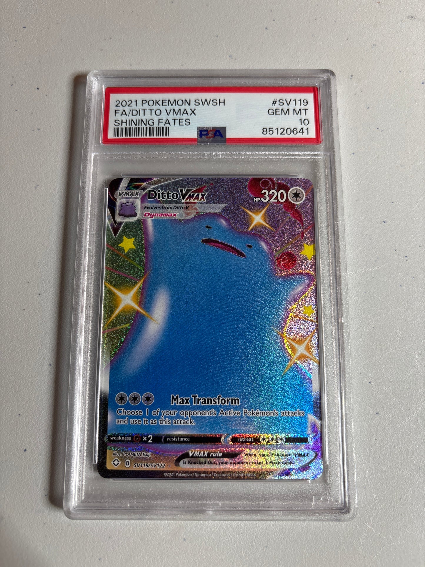 Pokemon Ditto VMAX SV119/SV122 PSA 10