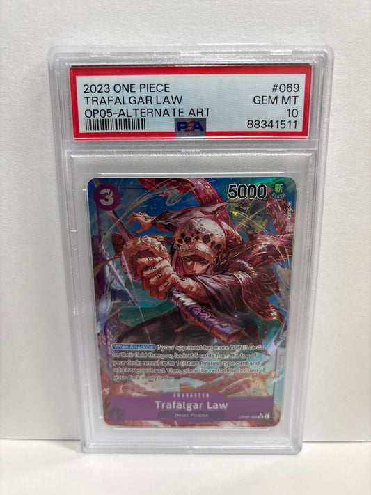 One Piece TCG Trafalgar Law OP05-069 PSA 10