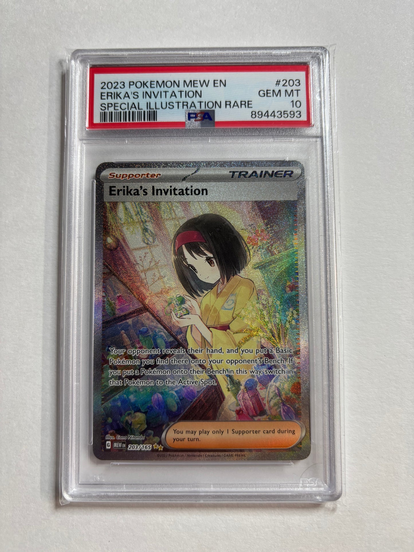 Pokemon Erika’s Invitation 203/165 PSA 10