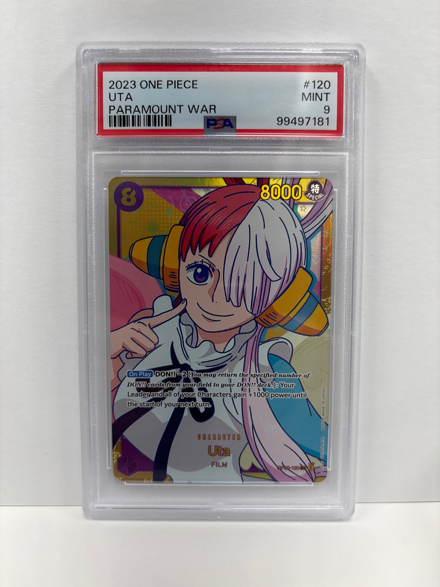 One Piece TCG Uta OP02-120 PSA 9