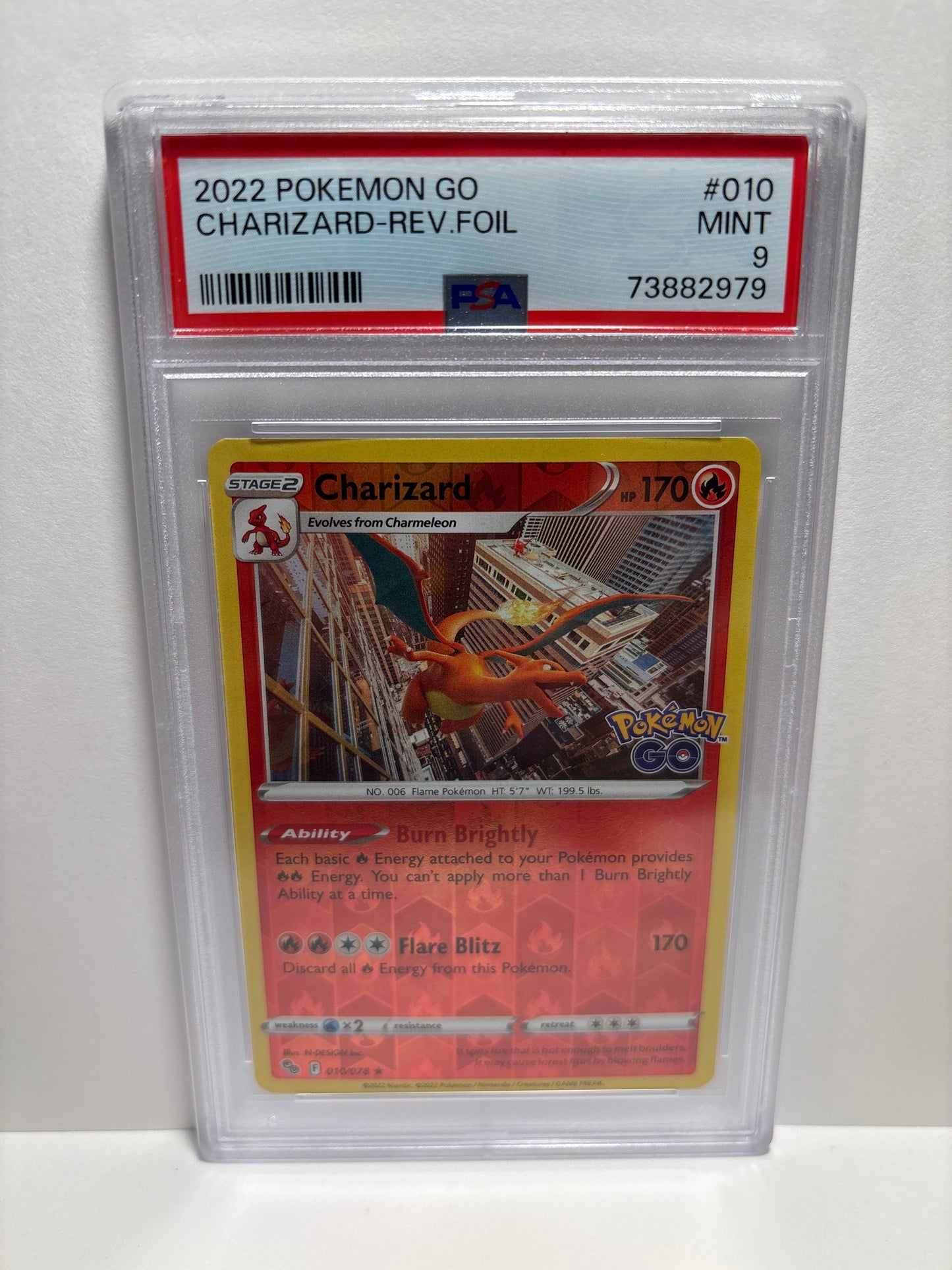 Pokemon Charizard 010/078 Reverse Foil PSA 9