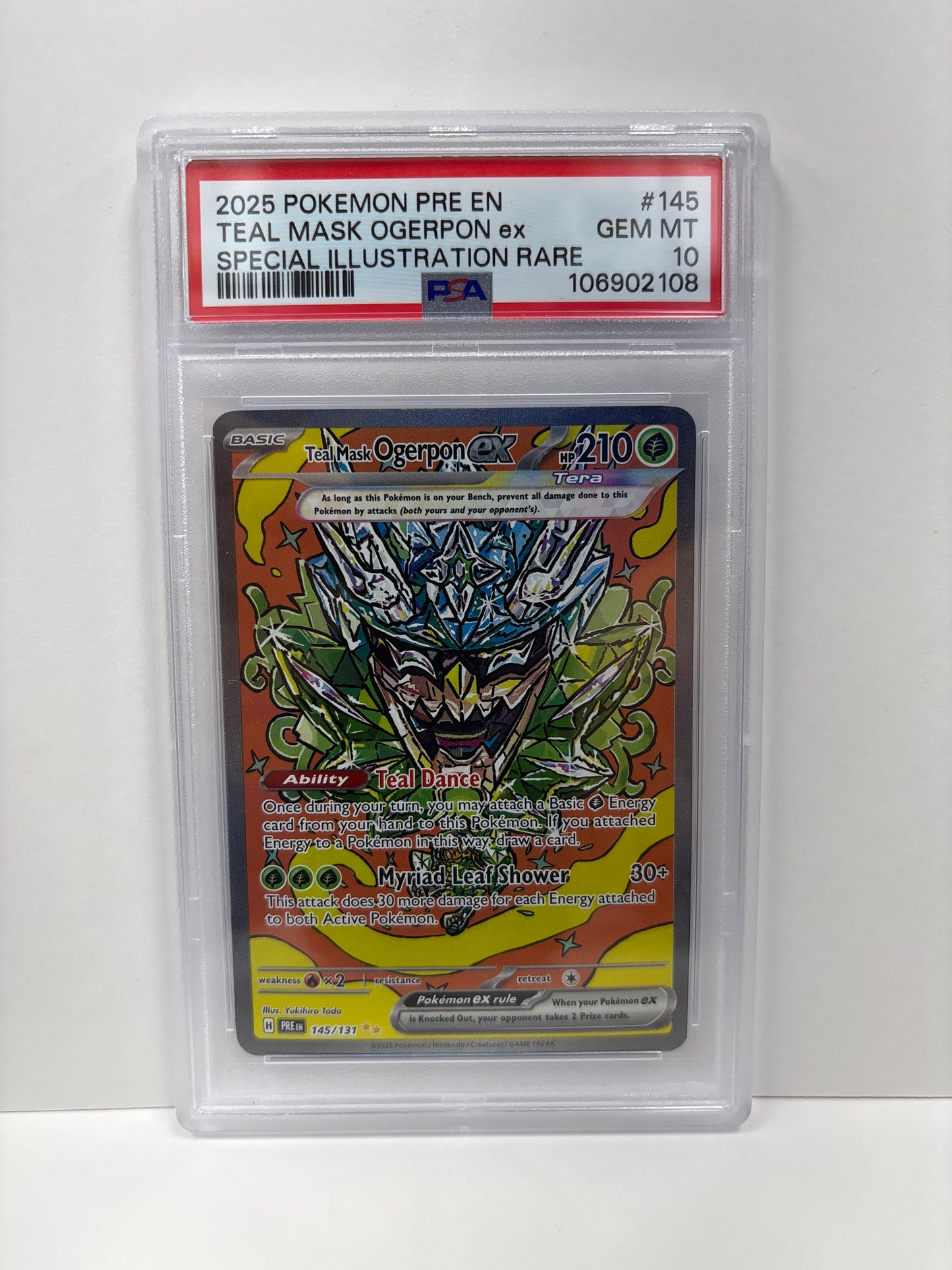 Pokemon Teal Mask Ogerpon ex 145/131 PSA 10