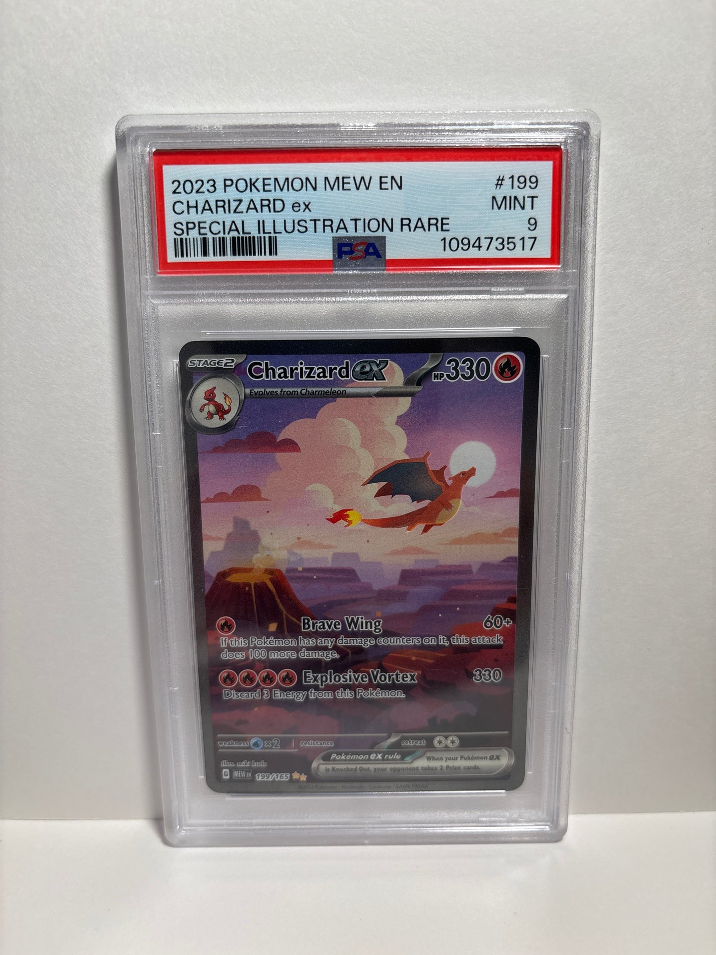 Pokemon Charizard ex 199/165 PSA 9