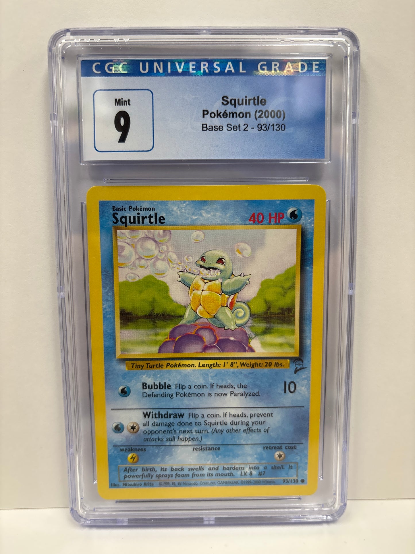 Pokemon Squirtle 93/130 CGC 9