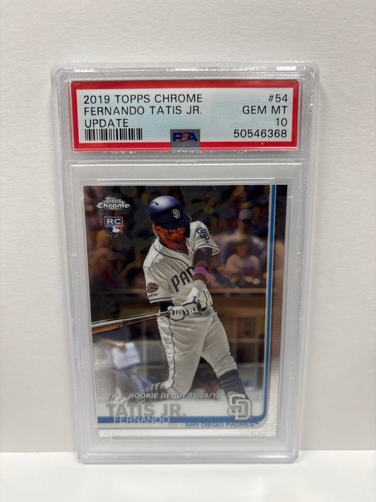 2019 Topps Chrome Fernando Tatis Jr. #54 Update PSA 10