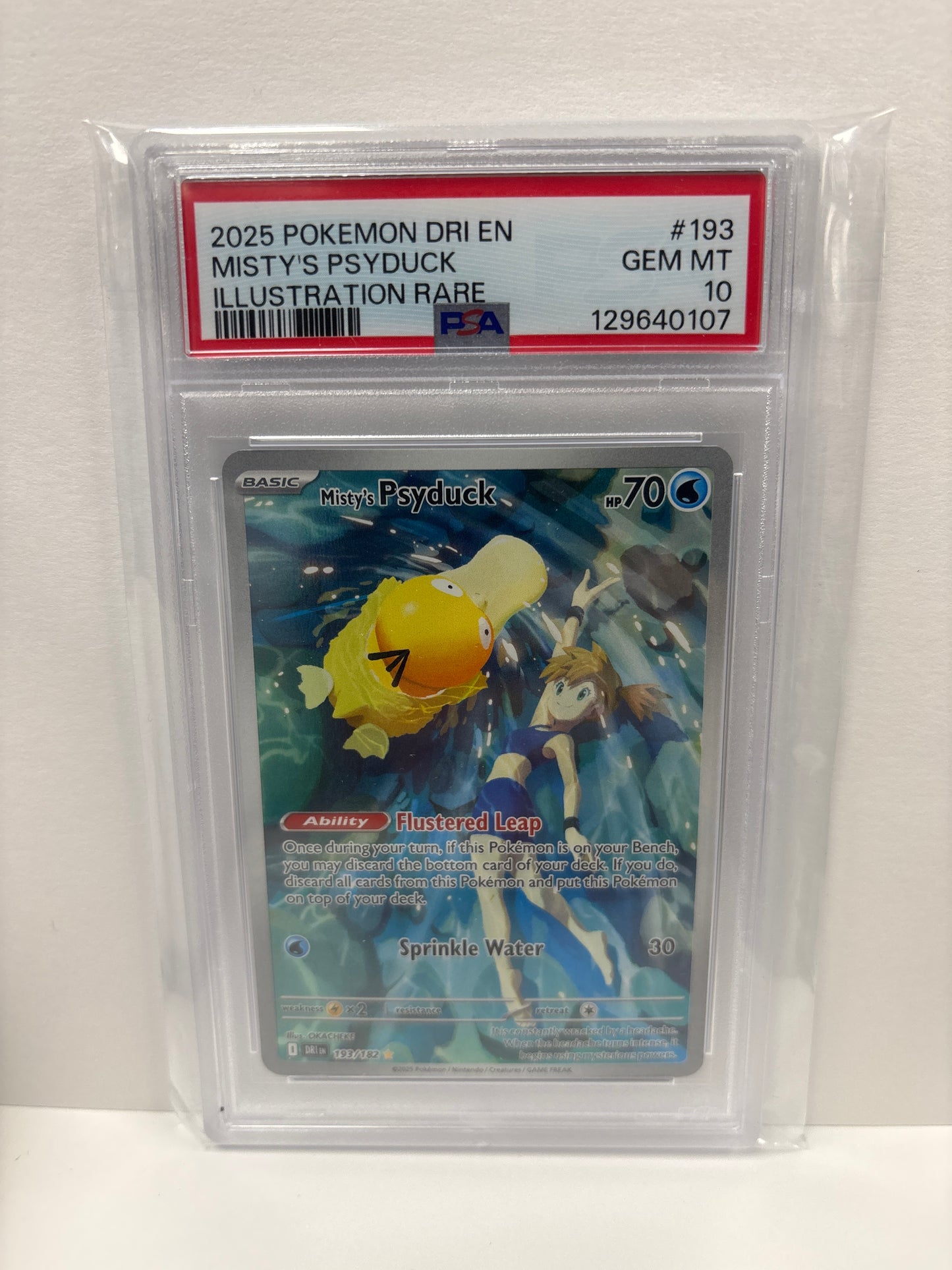 Pokemon Misty’s Psyduck 193/182 PSA 10