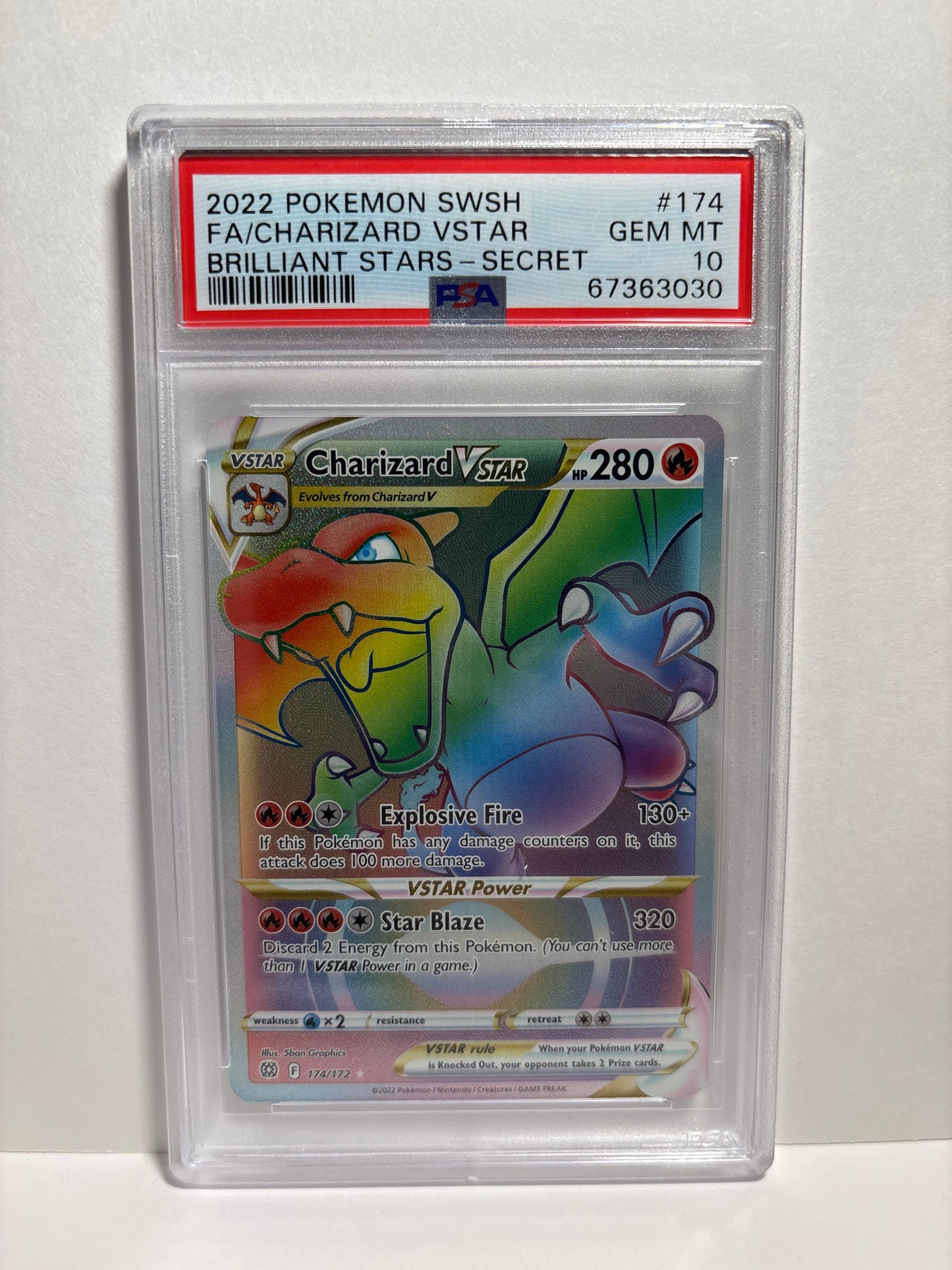 Pokemon Charizard VSTAR 174/172 PSA 10