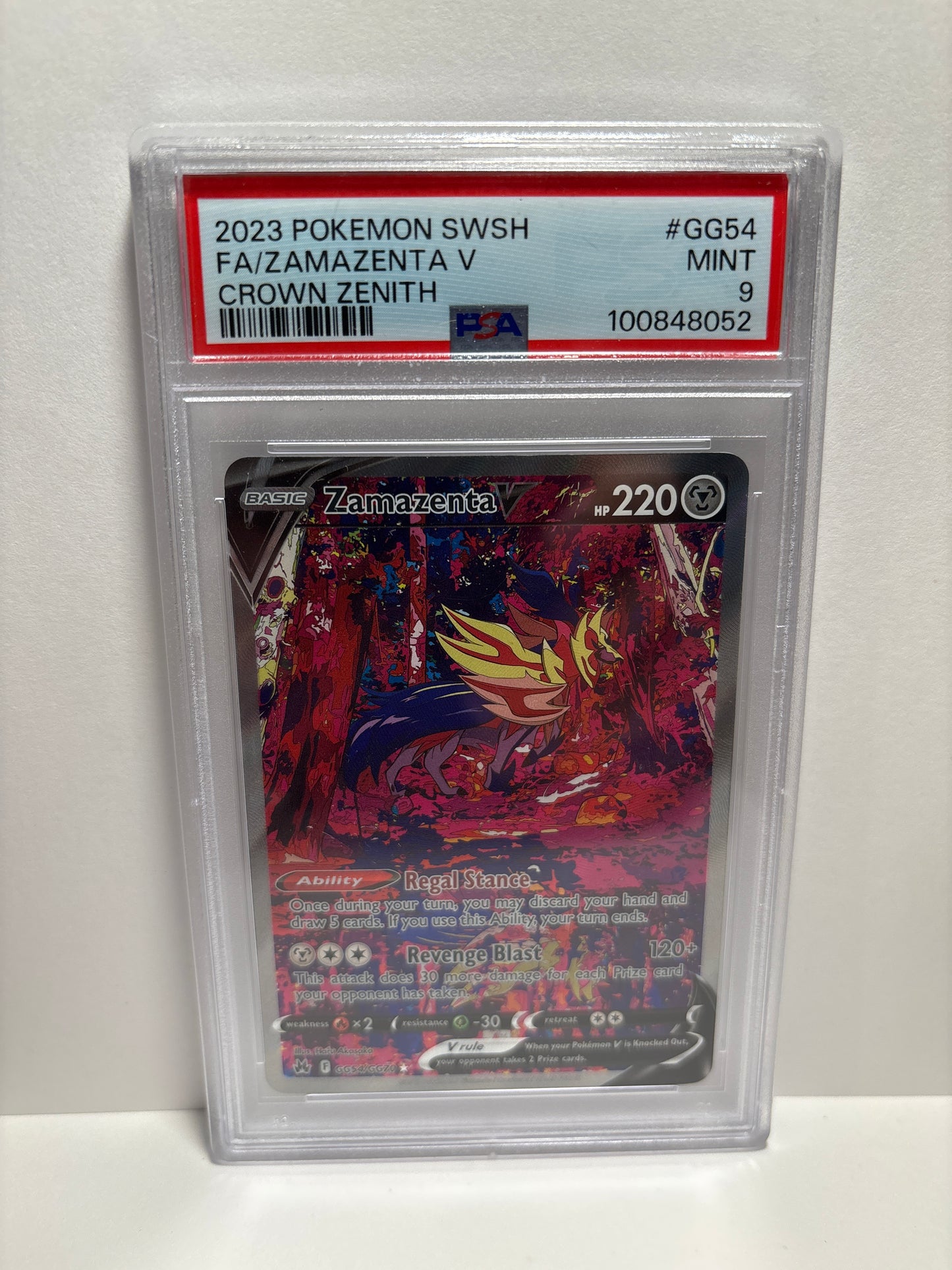 Pokemon Zamazenta V GG54/GG70 PSA 9