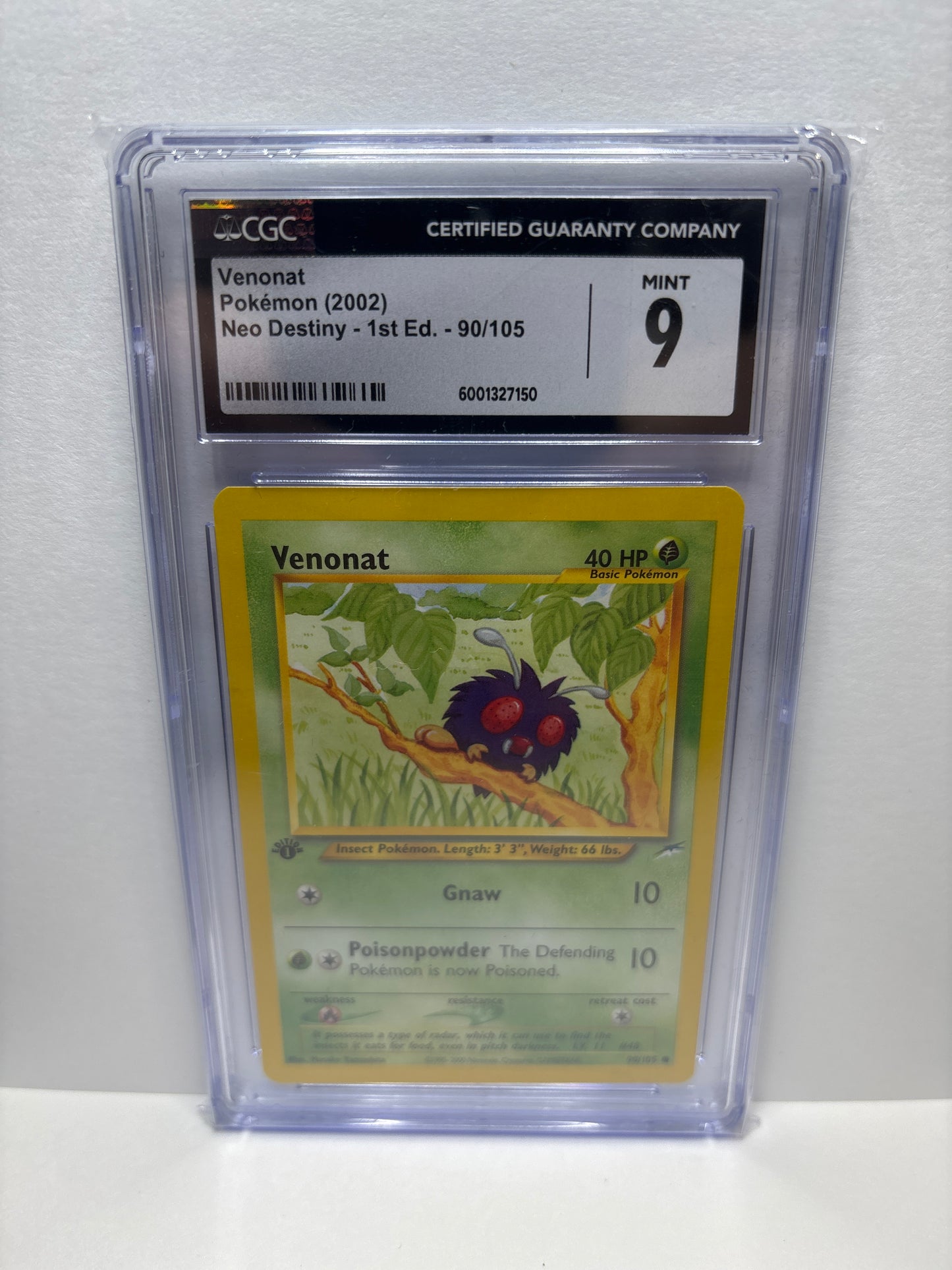 Pokemon Venonat 90/105 1st Edition CGC 9