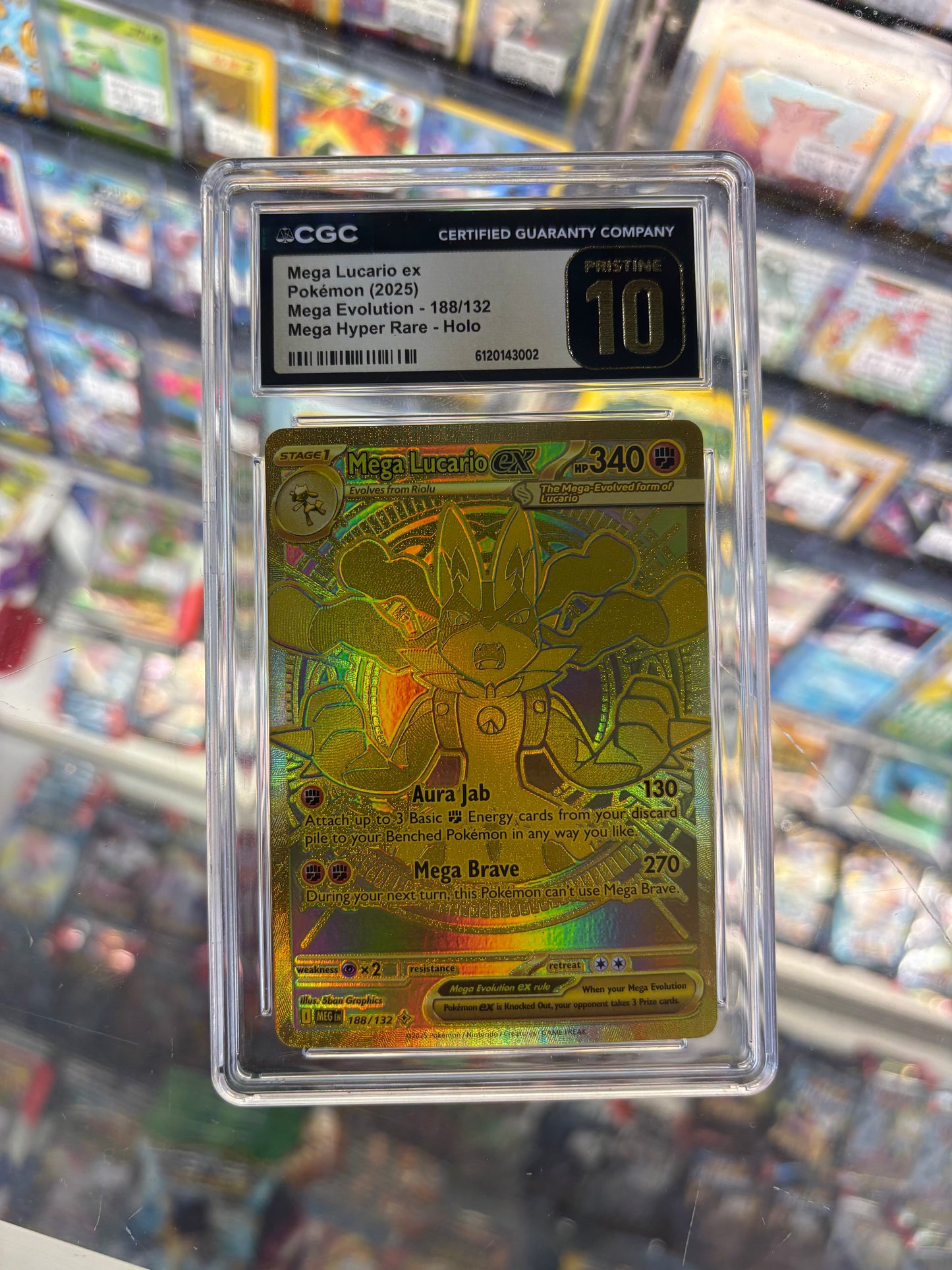 Pokemon Mega Lucario ex 188/132 CGC Pristine 10