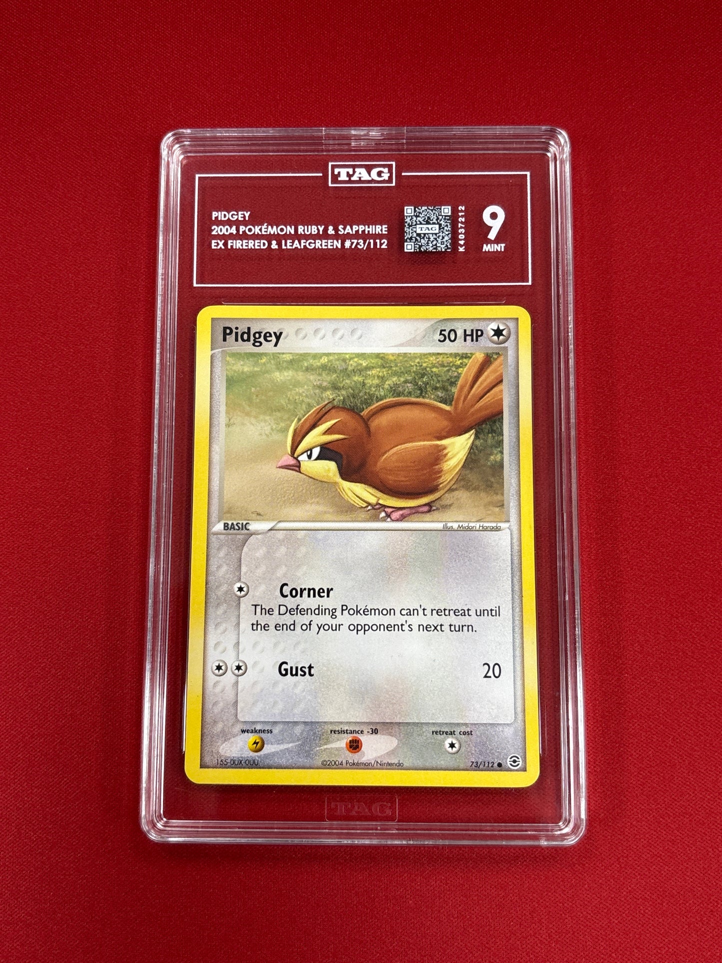 Pokemon Pidgey 73/112 TAG 9