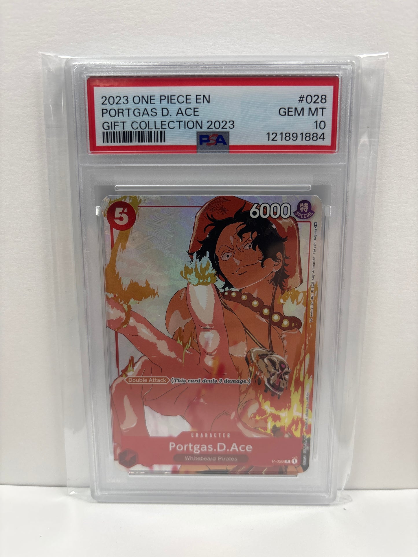 One Piece Card Game Portgas D Ace P-028 PSA 10