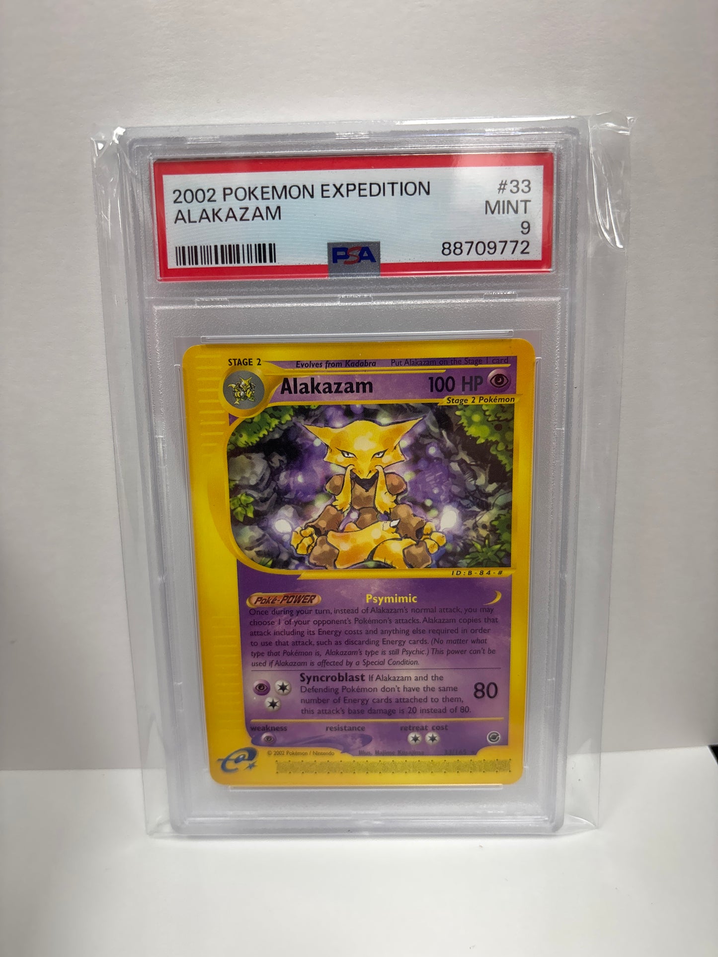 Pokemon Alakazam 33/165 (2002) PSA 9