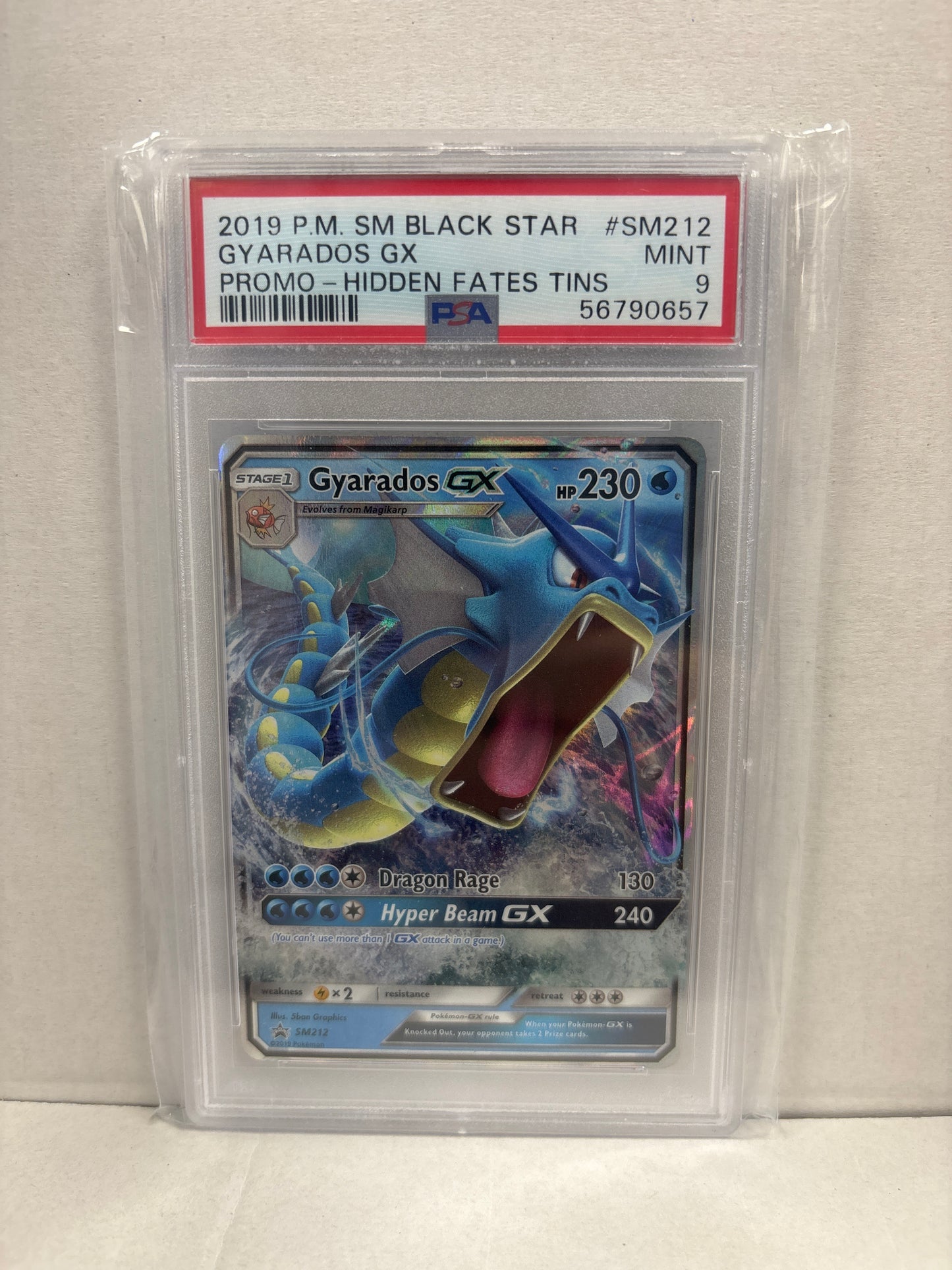 Pokemon Gyarados GX SM212 PSA 9