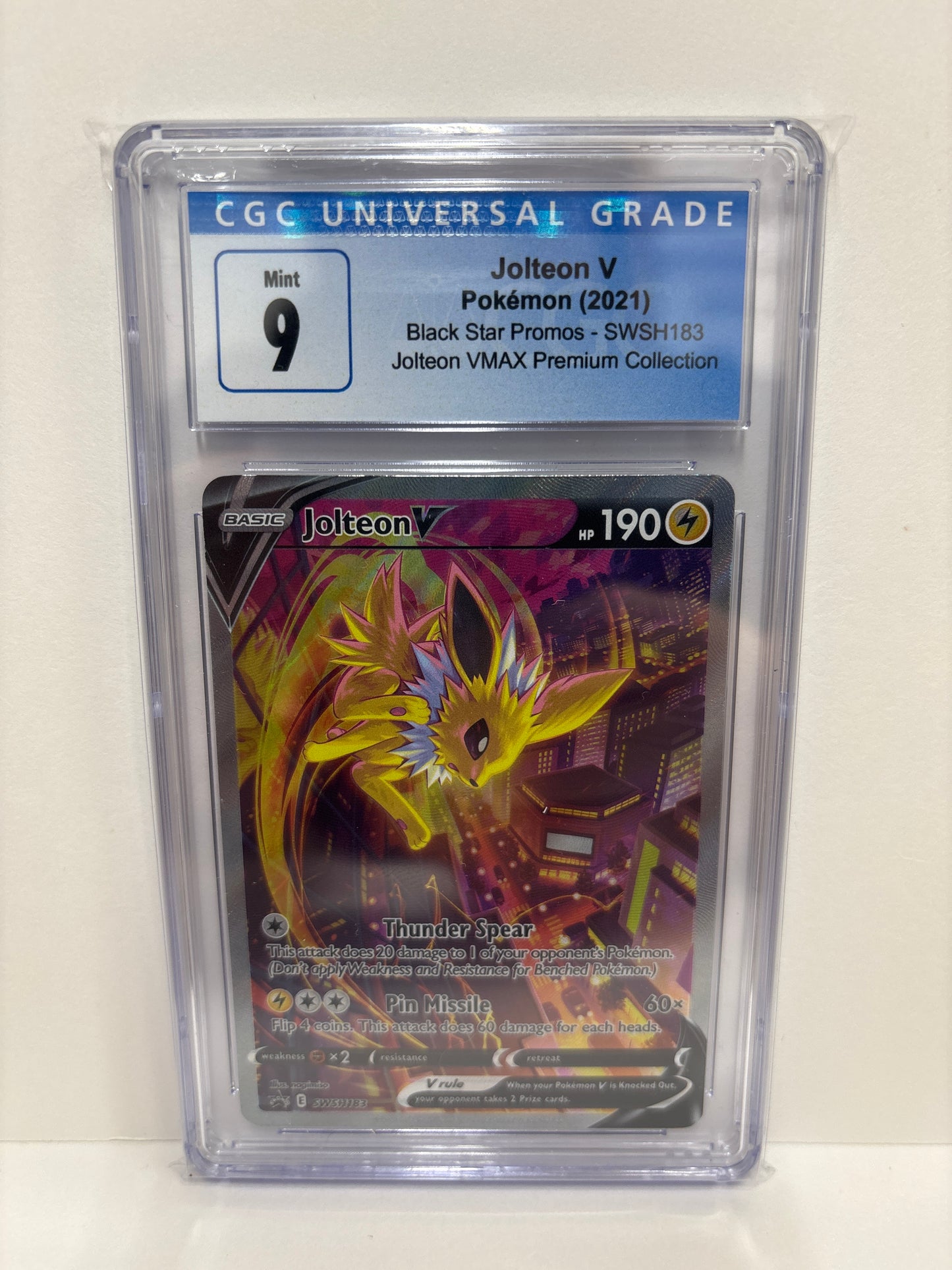 Pokemon Jolteon V SWSH183 CGC 9