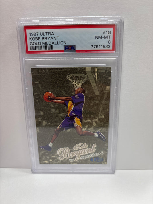 1997 Ultra Kobe Bryant 1G Gold Medallion PSA 8