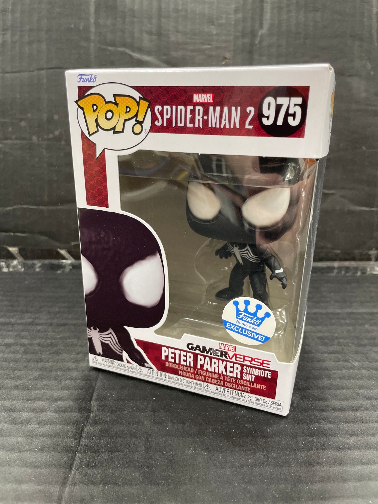 Funko Pop! Spider-Man 2 Peter Parker Symbiote Suit 975 Funko Shop Exclusive (Grade A)