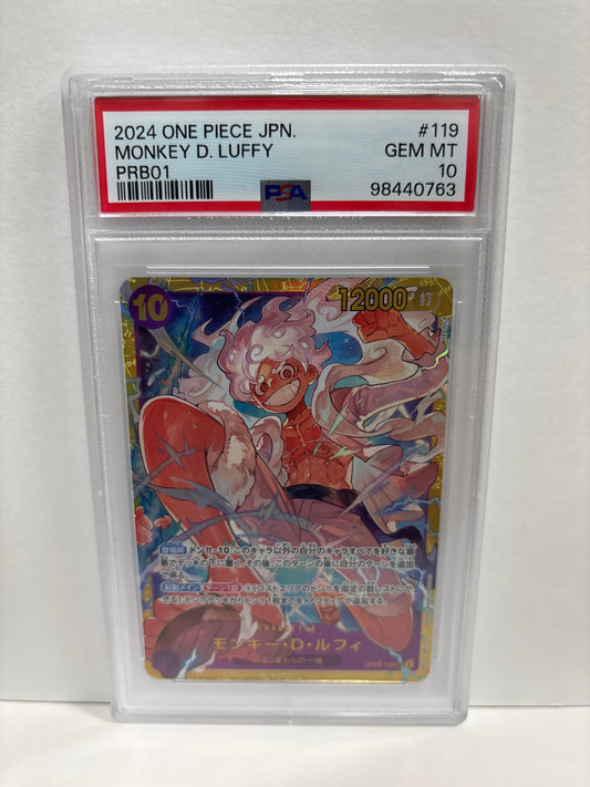 One Piece TCG JP Monkey.D.Luffy OP05-119 PSA 10