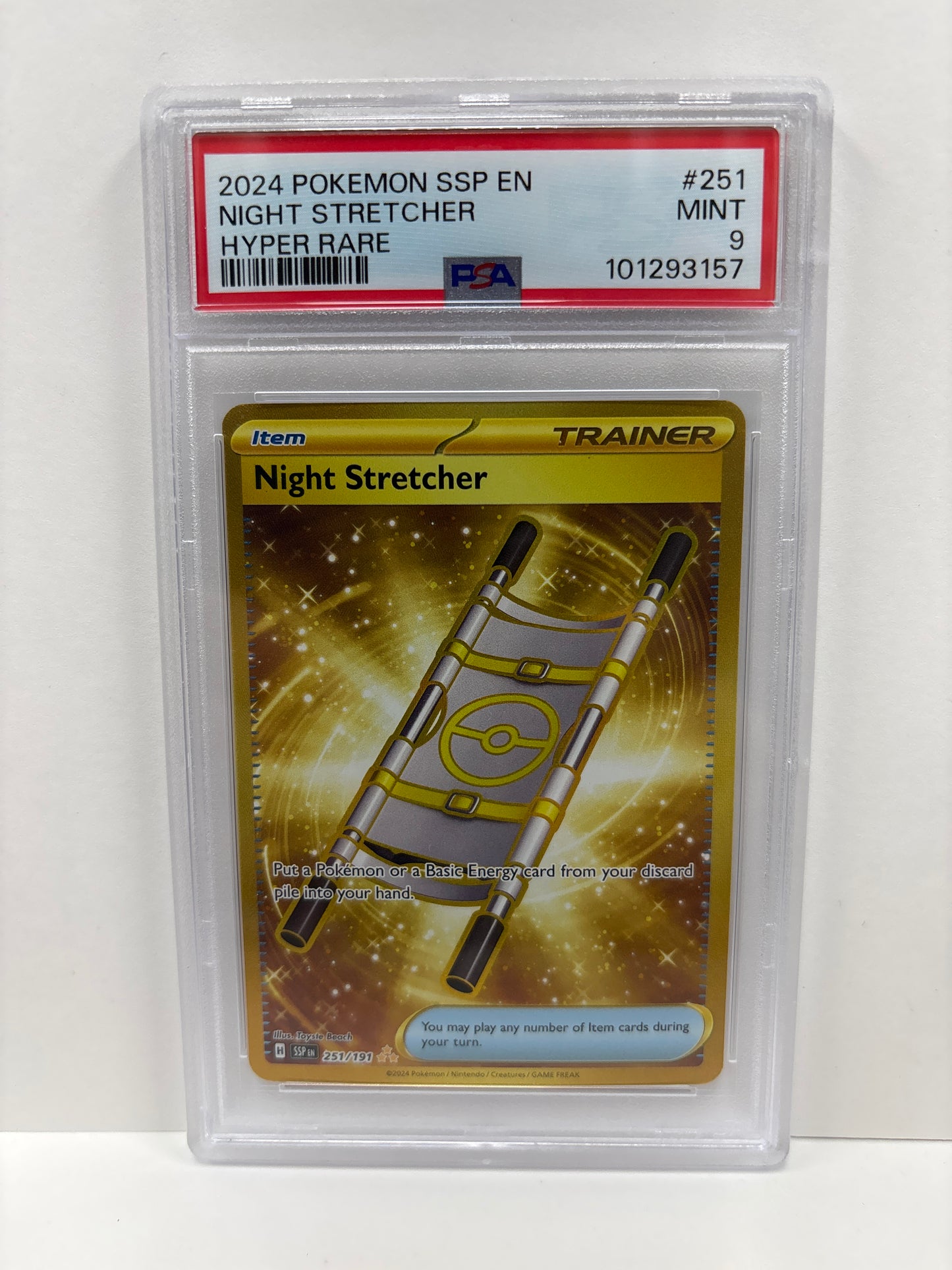 Pokemon Night Stretcher 251/191 PSA 9