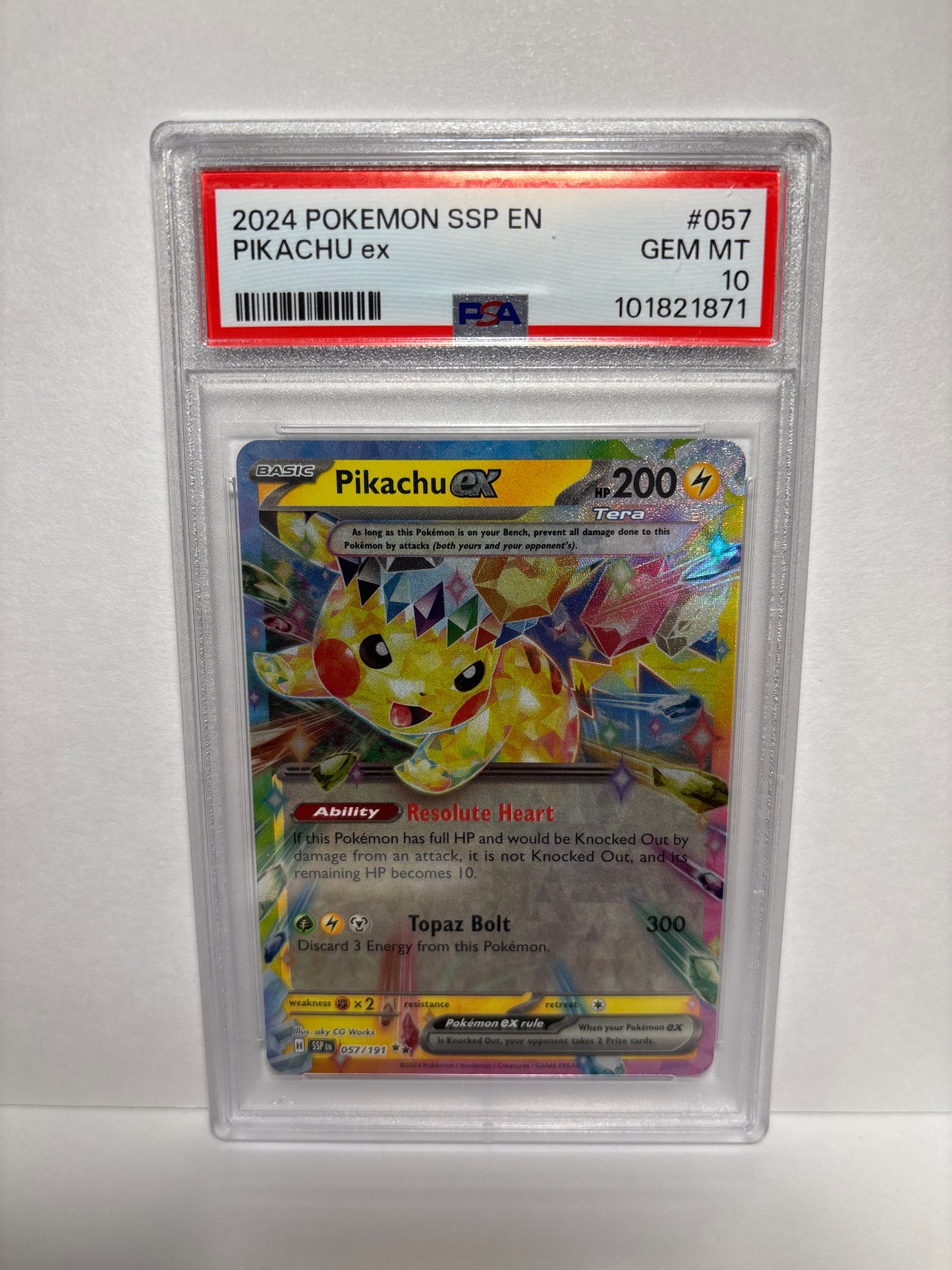 Pokemon Pikachu ex 057/191 PSA 10