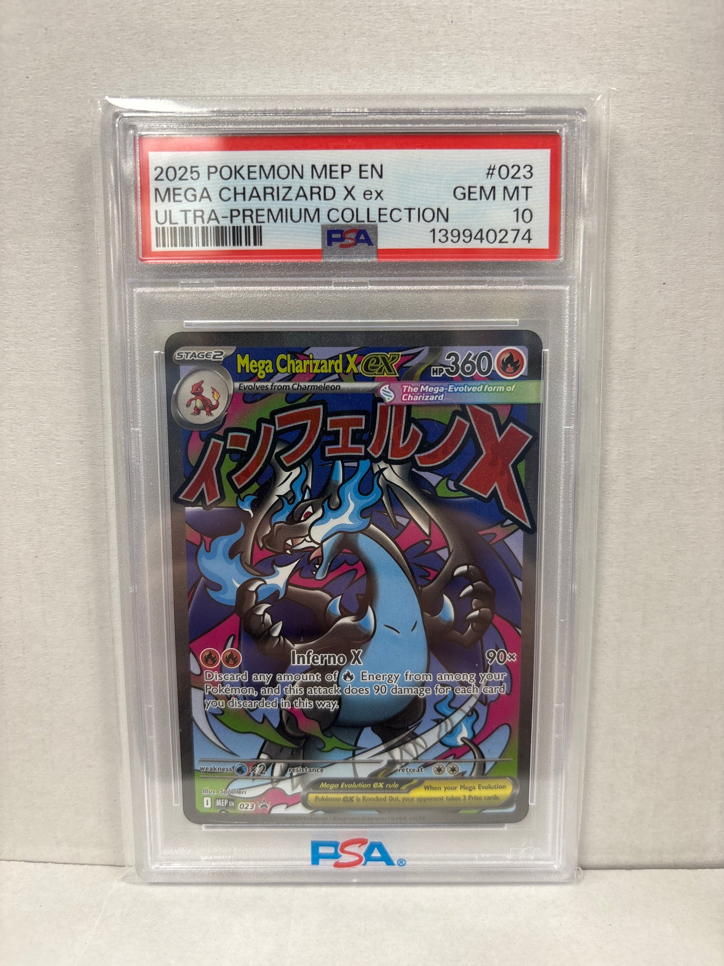 Pokemon Mega Charizard X ex 023 PSA 10