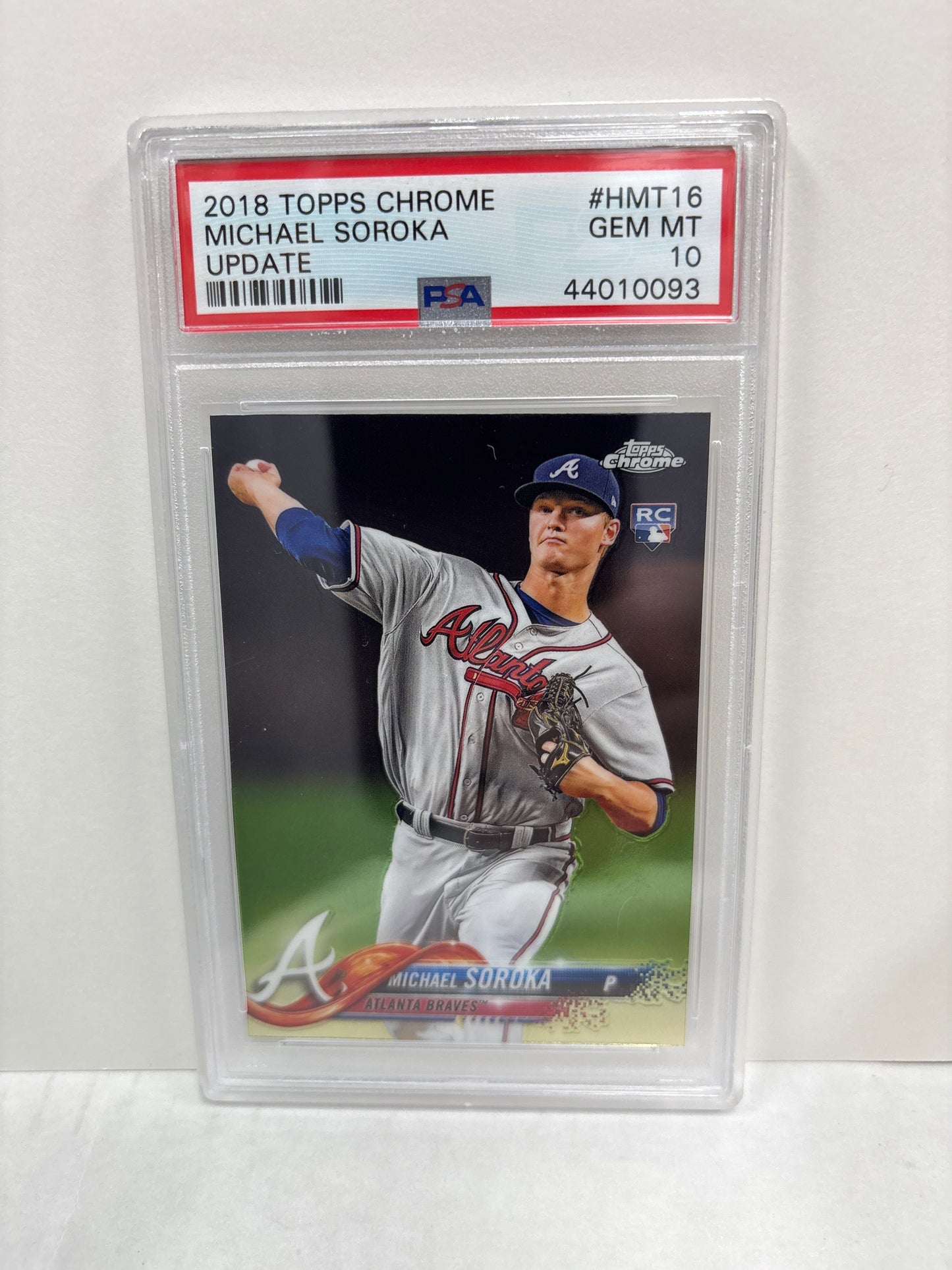 2018 Topps Chrome Michael Soroka Update HMT16 PSA 10