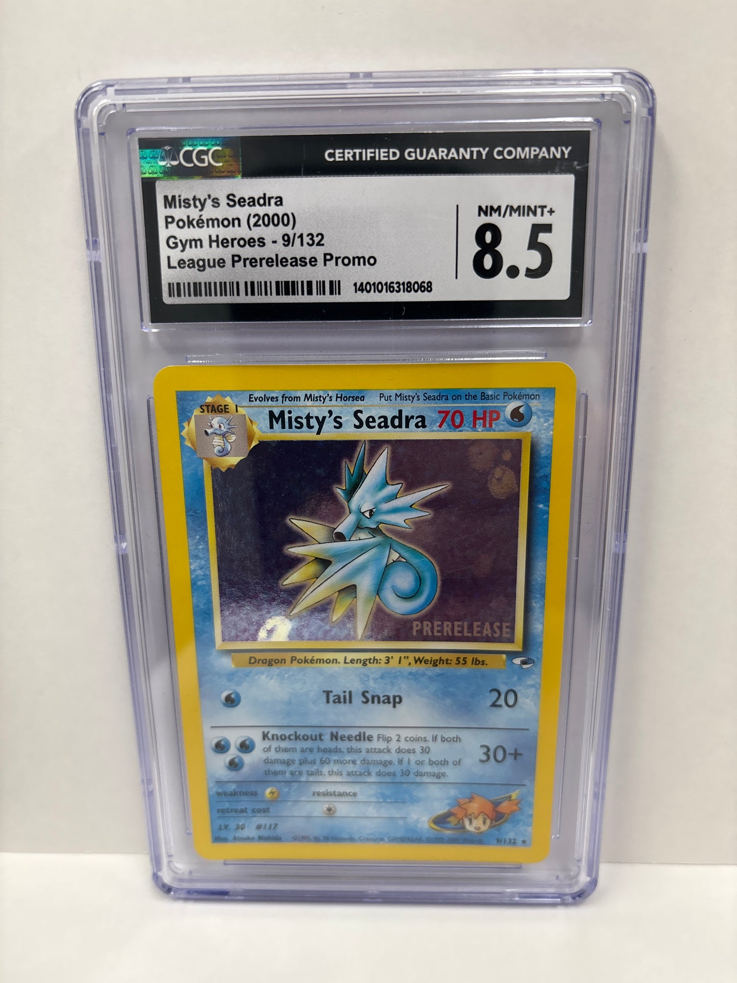Pokemon Misty’s Seadra 9/132 Prerelease CGC 8.5