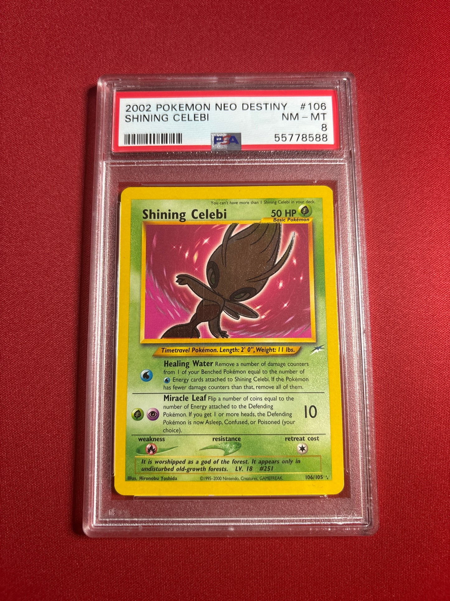 Pokemon Shining Celebi 106/105 PSA 8