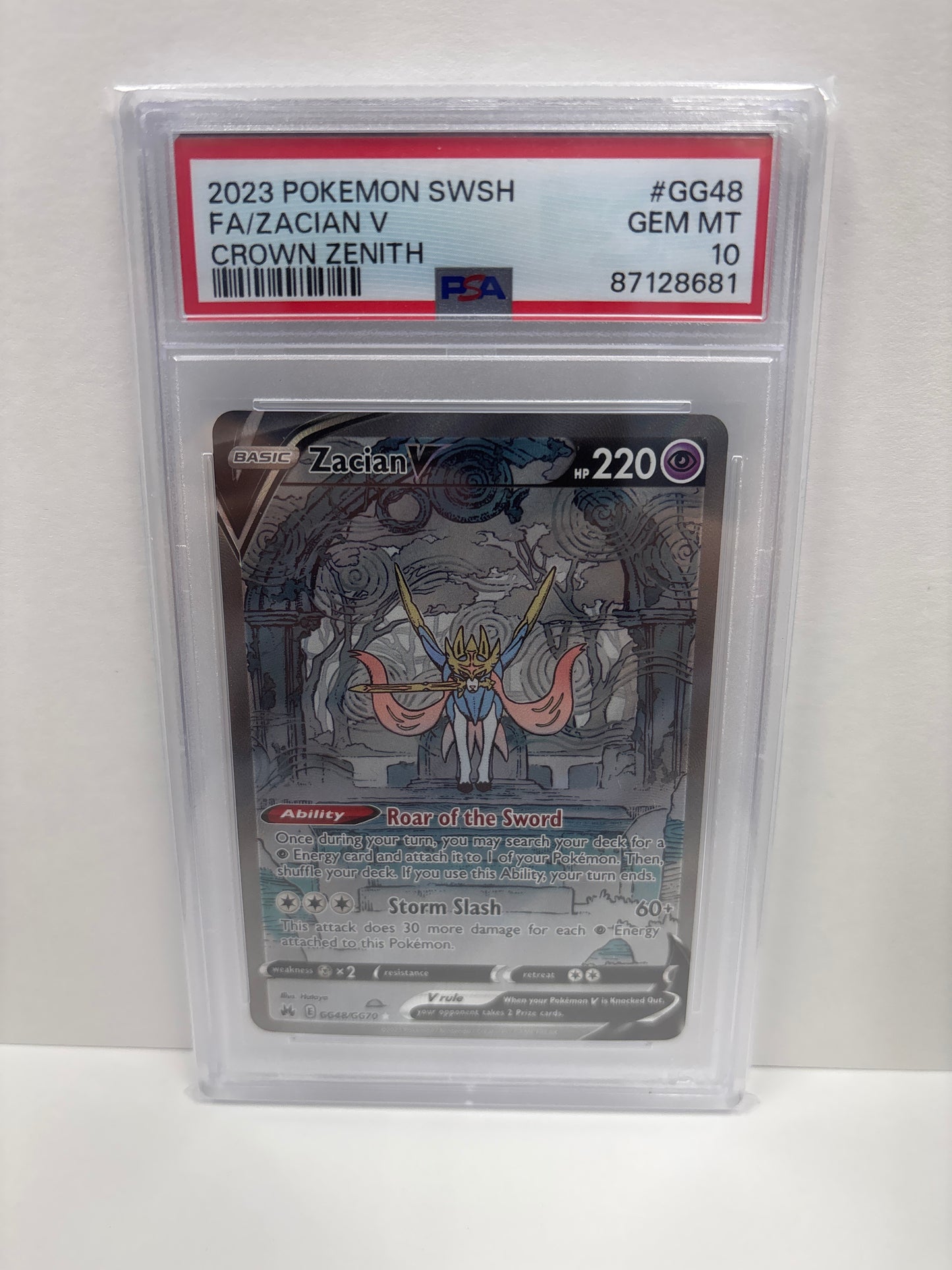 Pokemon Zacian V GG48/GG70 PSA 10