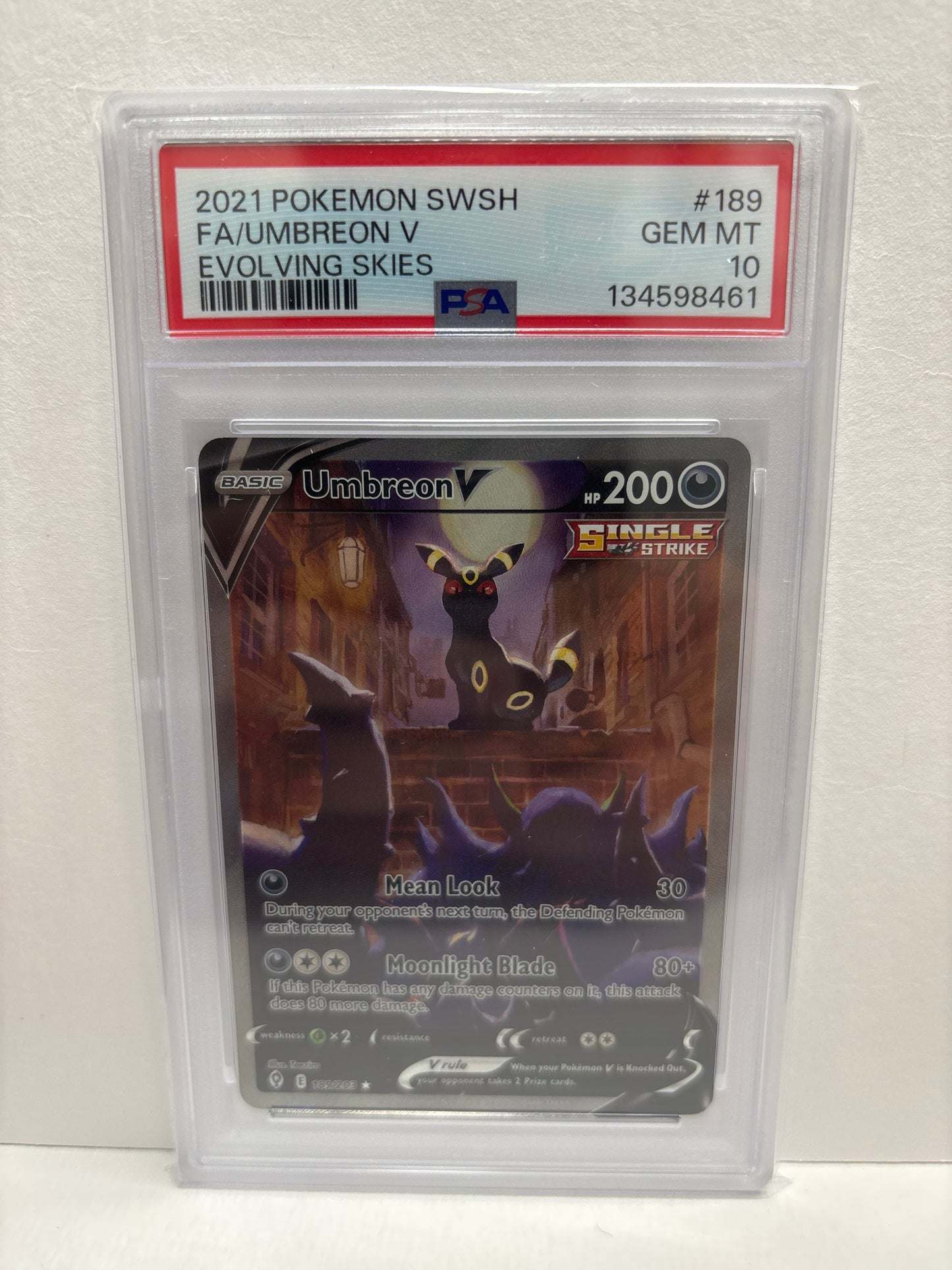 Pokemon Umbreon V 189/203 PSA 10