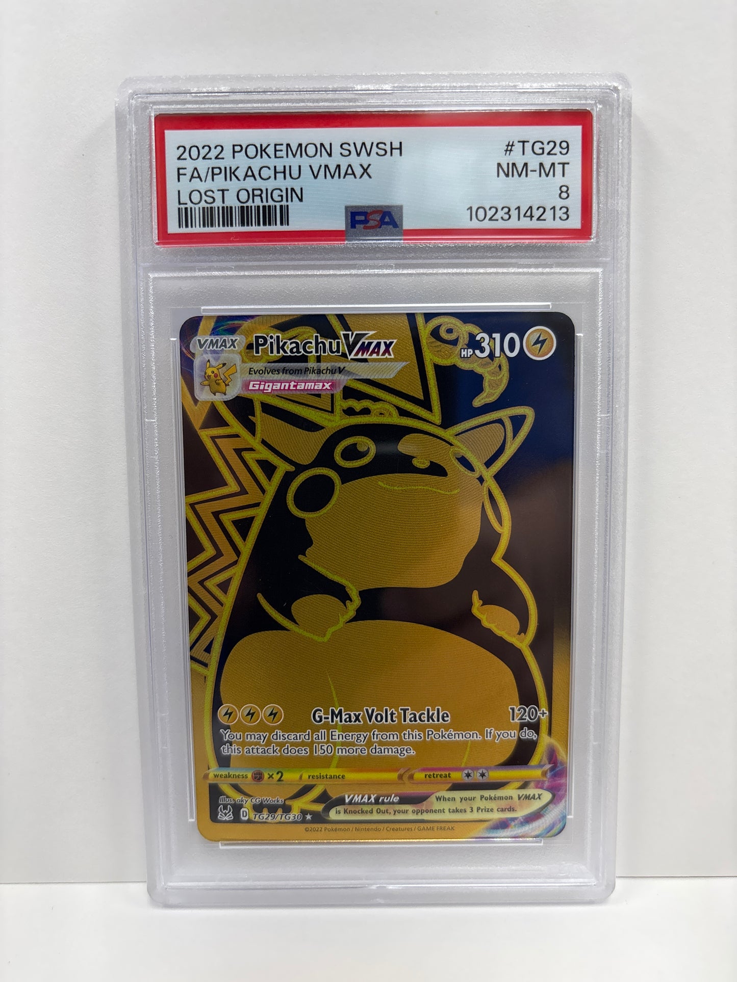 Pokemon Pikachu VMAX TG29/TG30 PSA 8