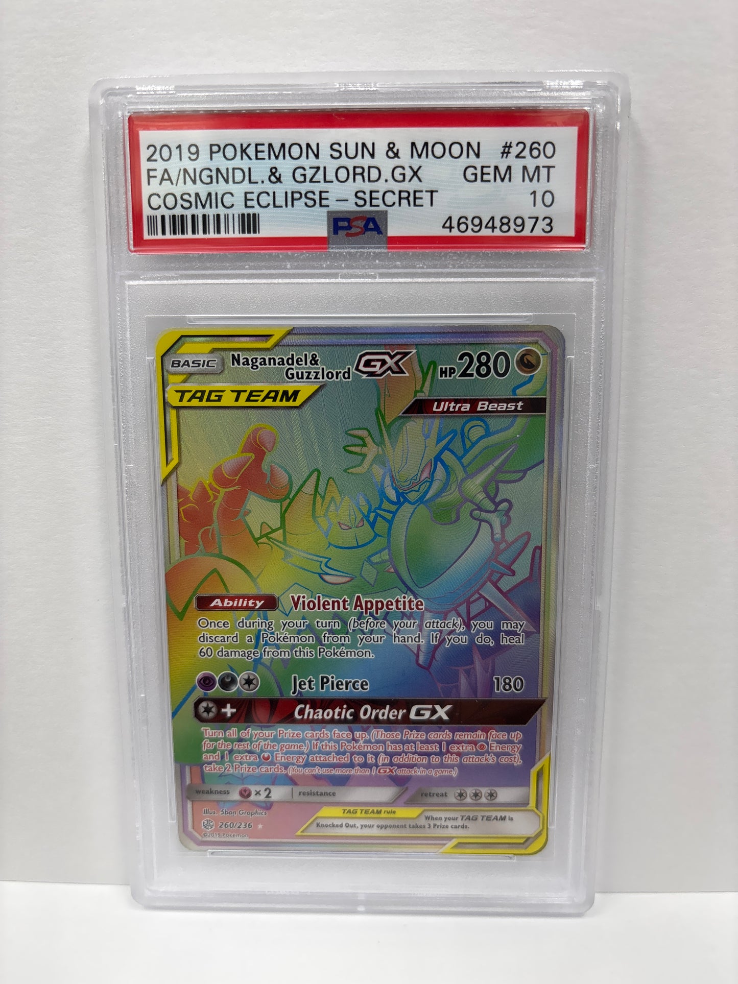 Pokemon Naganadel & Guzzlord GX PSA 10