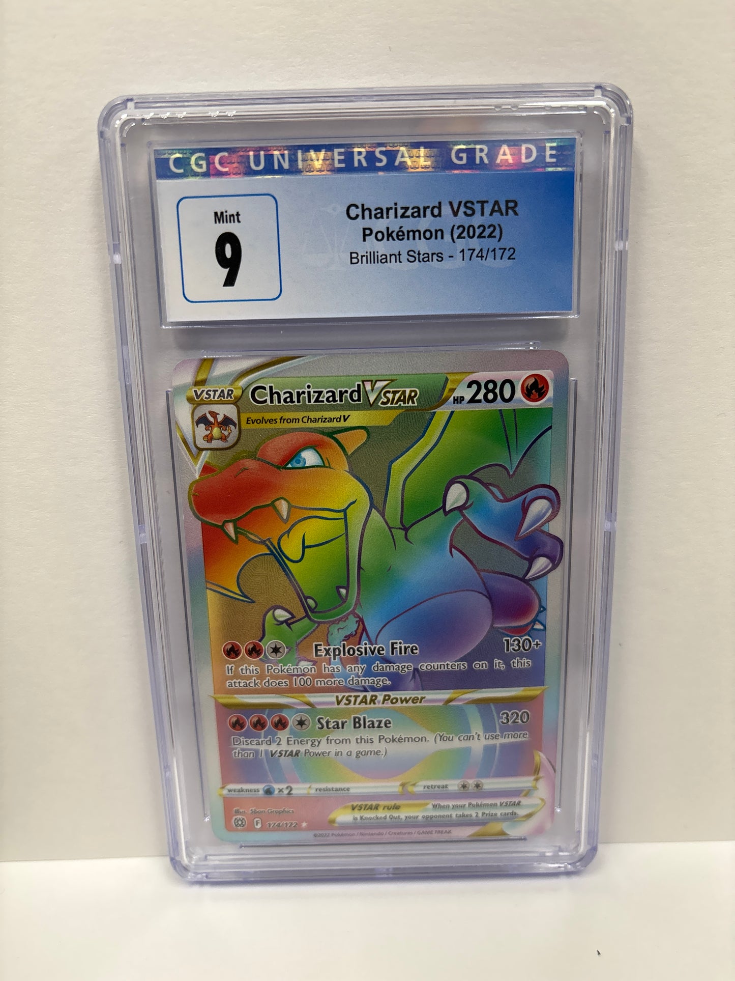 Pokemon Charizard VSTAR 174/172 CGC 9 (Scratches on Label)