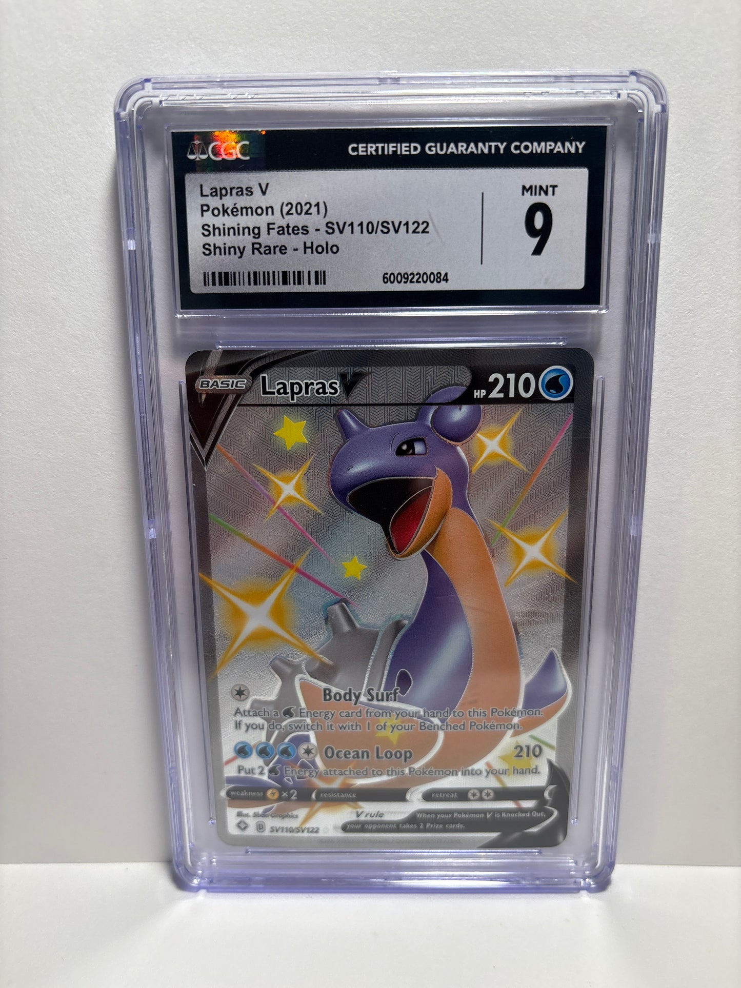 Pokemon Lapras V SV110/SV122 CGC 9