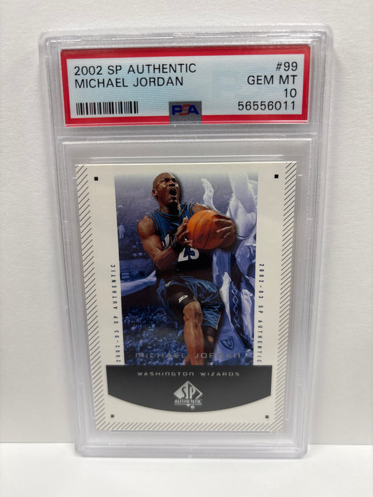 2002 SP Authentic Michael Jordan #99 PSA 10