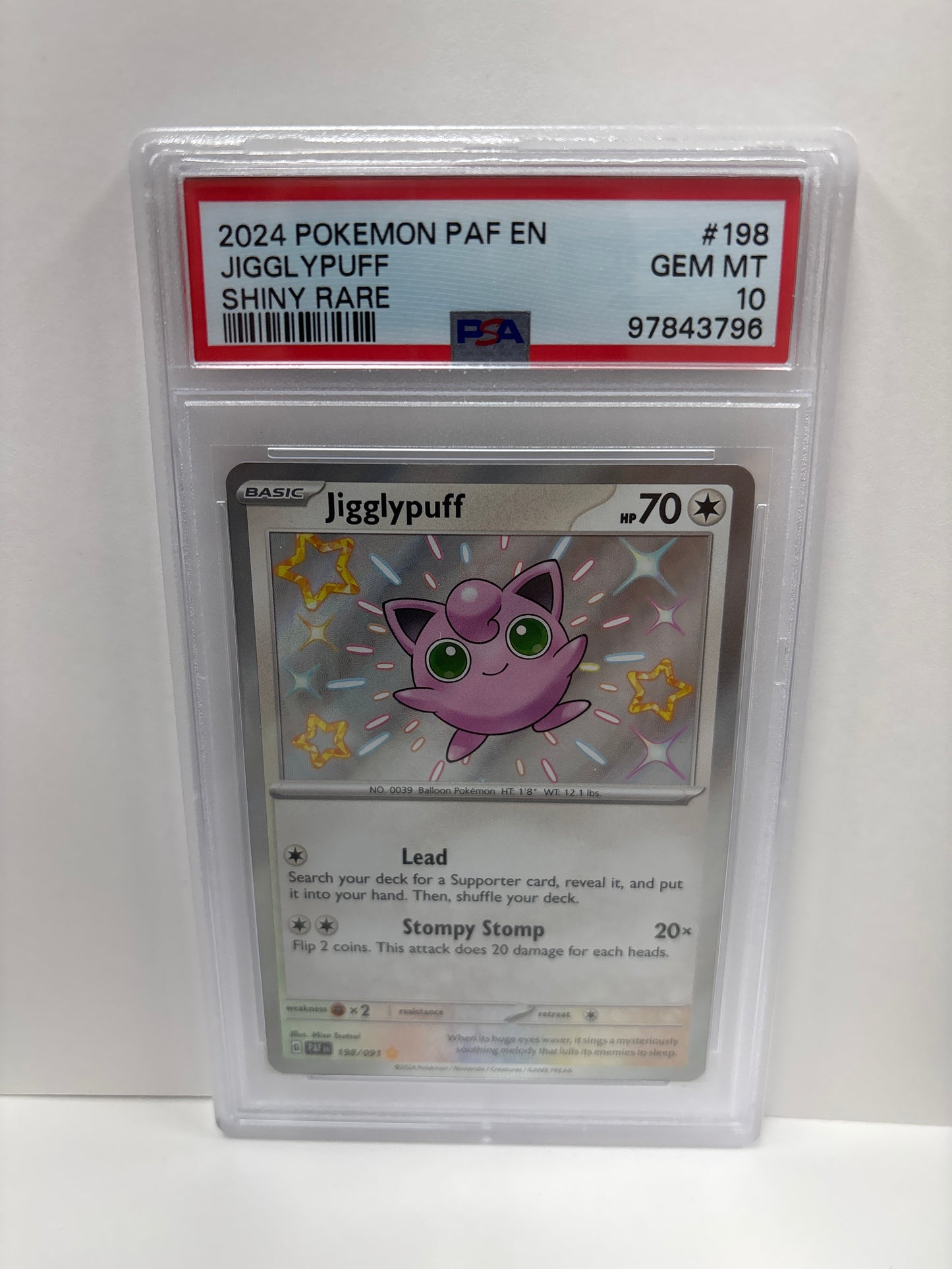 Pokemon Jigglypuff 198/091 PSA 10