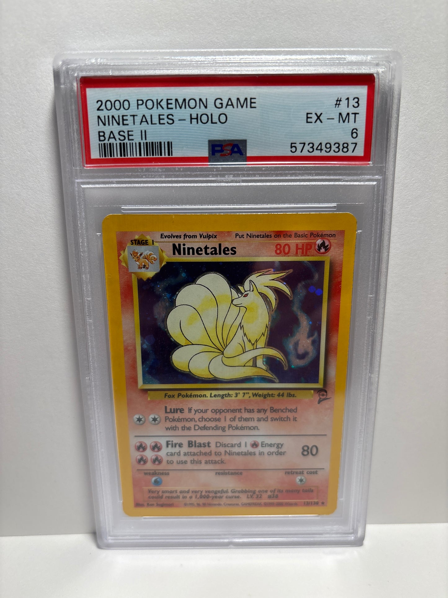 Pokemon Ninetales 13/130 (2000) PSA 6