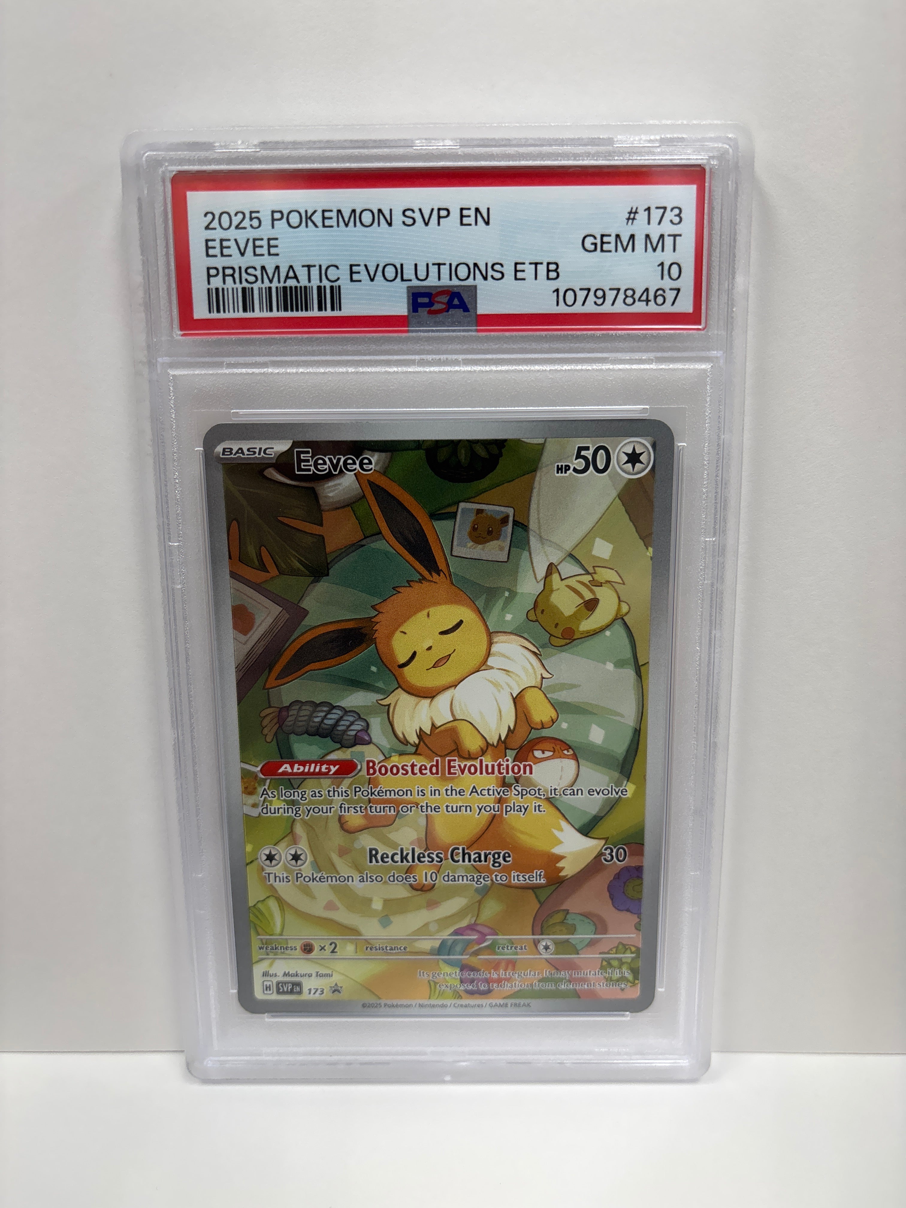 eevee pokemon card psa 10 Pokemon Eevee 173 PSA 10