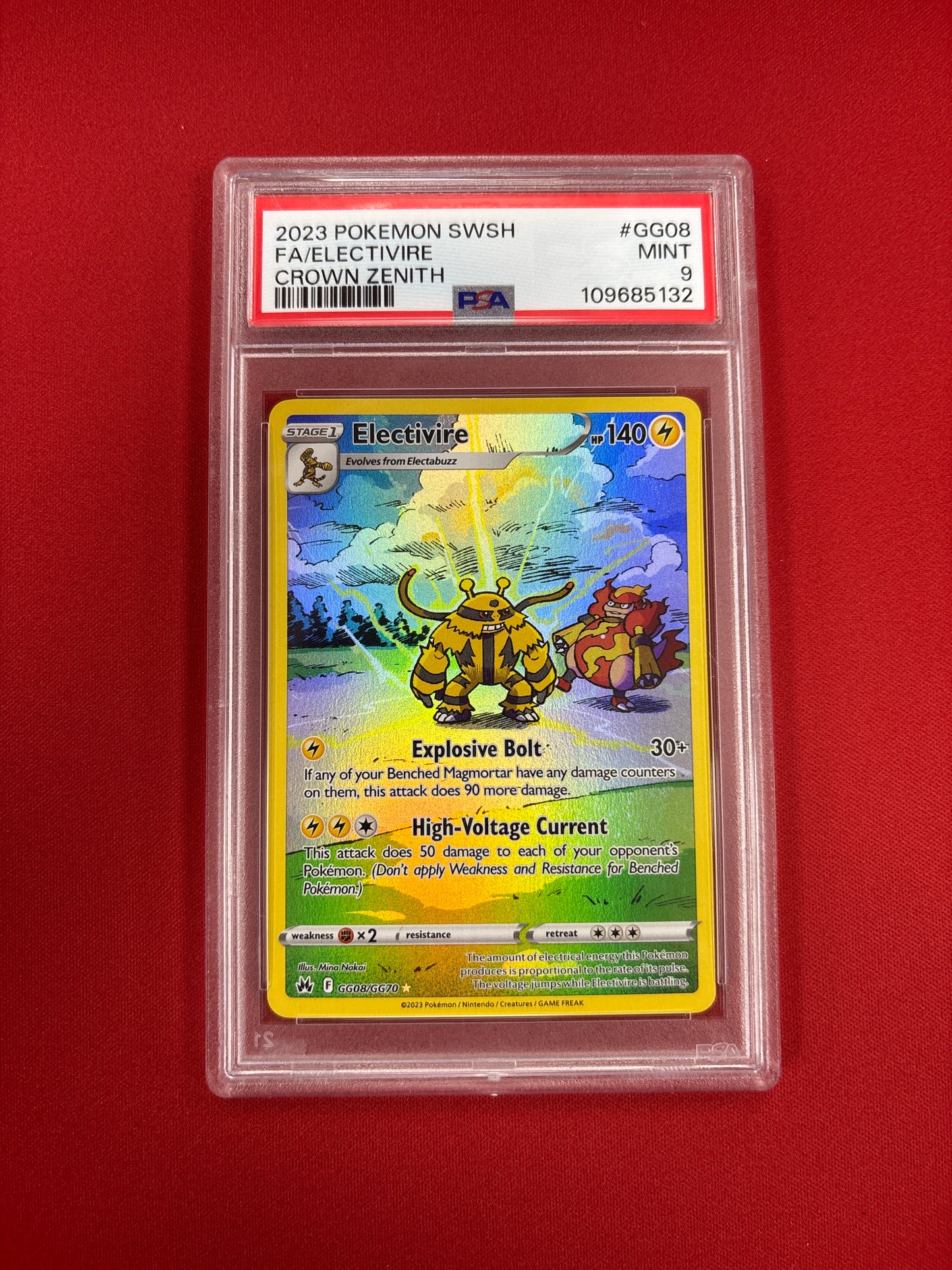 Pokemon Electivire GG08/GG70 PSA 9
