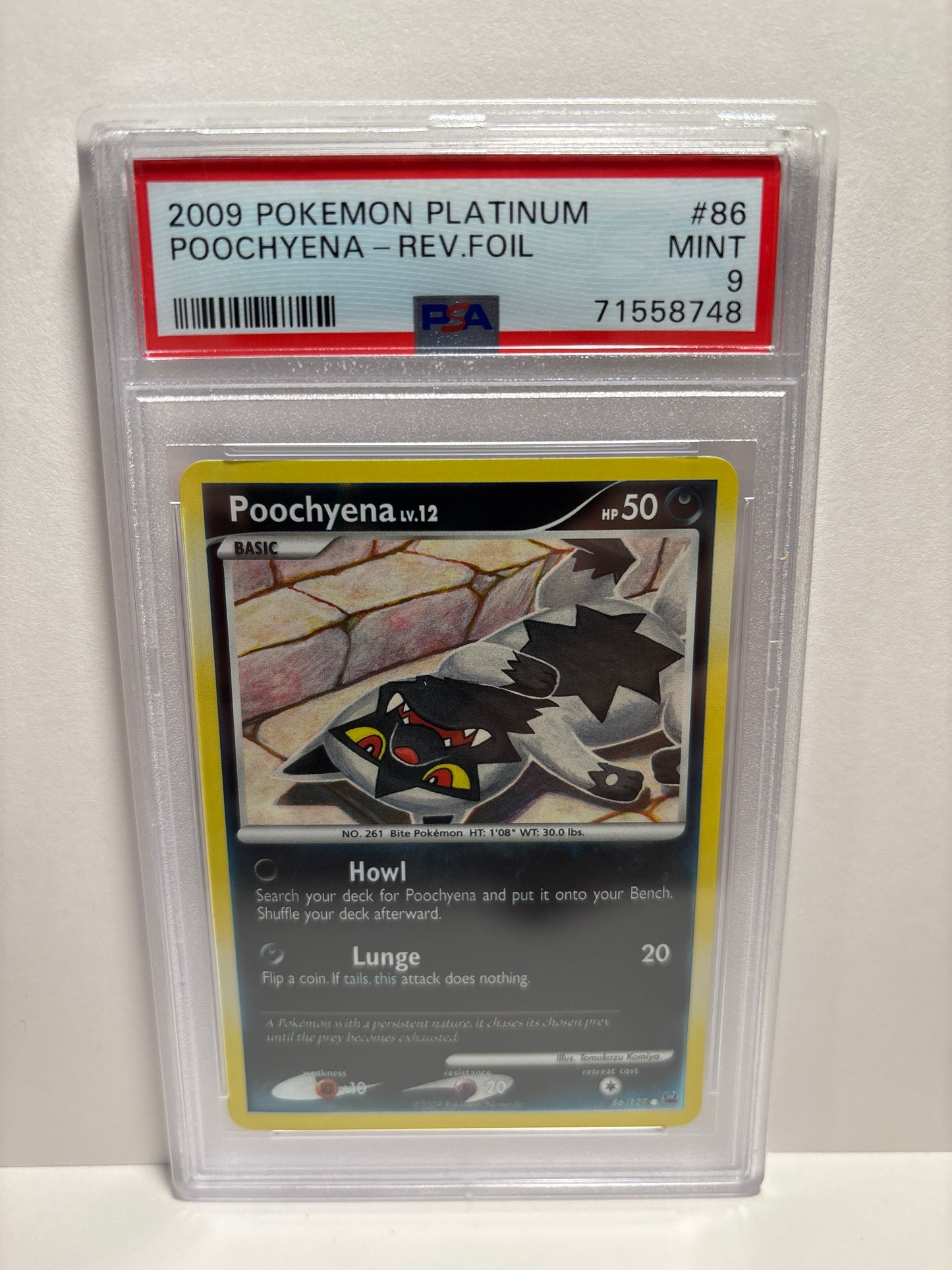 Pokemon Poochyena 86/127 Reverse Foil PSA 9