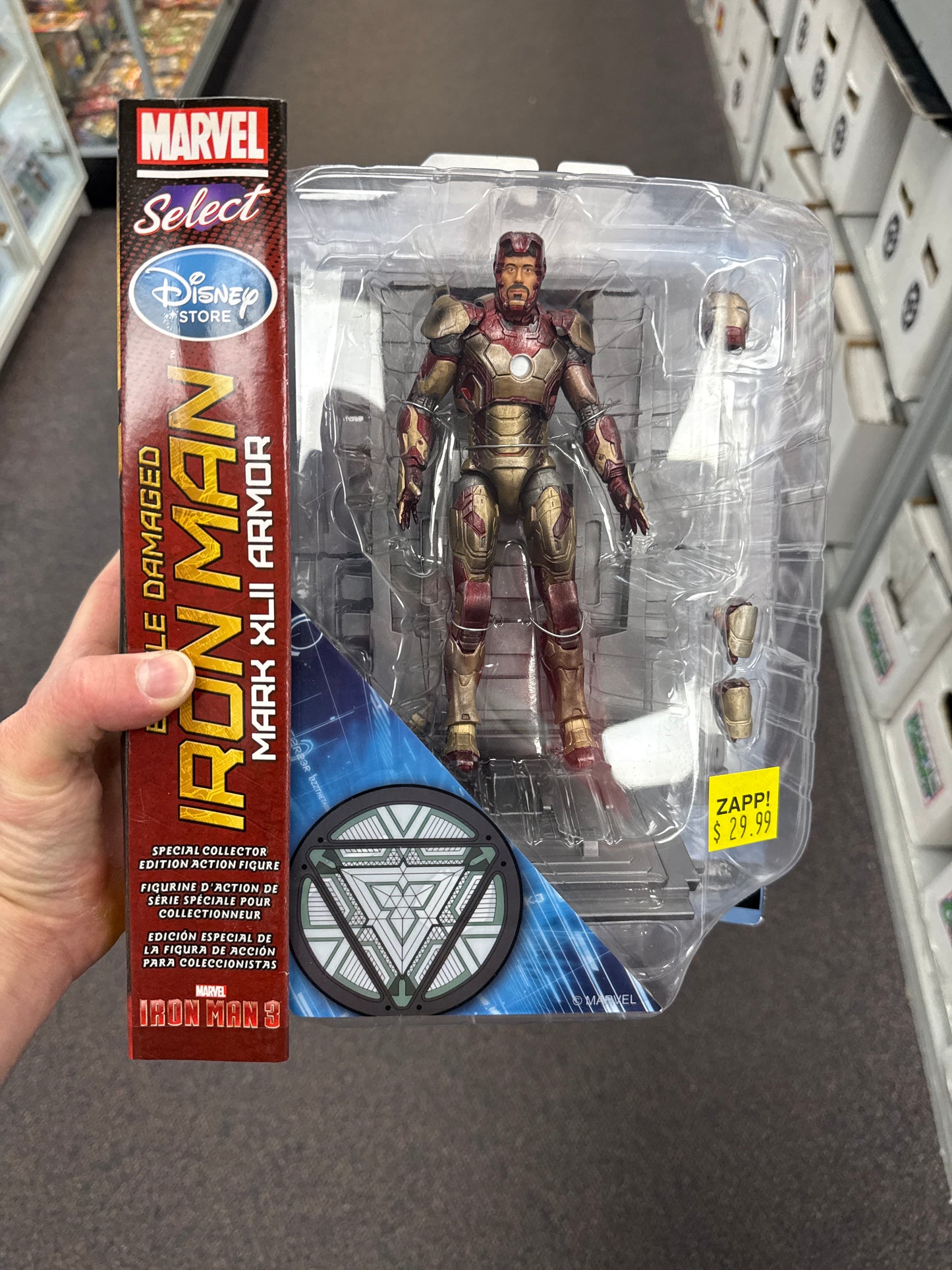Marvel Select Battle Damaged Iron Man Mark XLII Armor Disney Store Exclusive