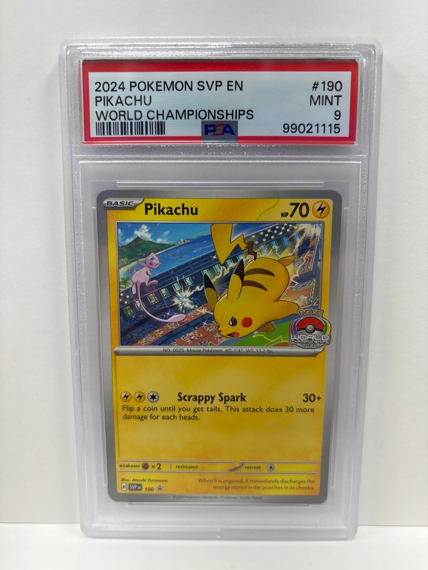 Pokemon Pikachu 190 World Championships 2024 PSA 9