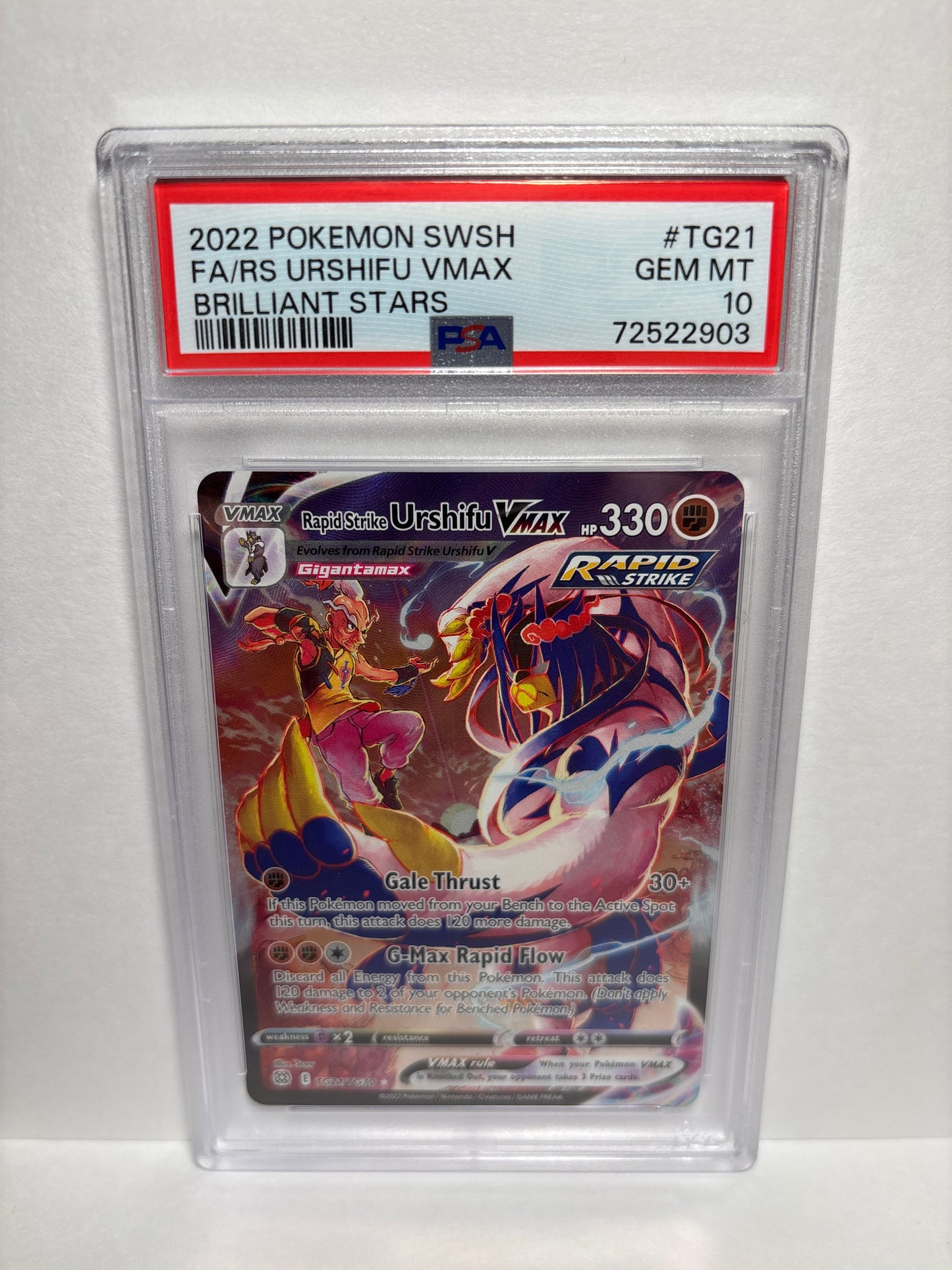Pokemon Rapid Strike Urshifu VMAX TG21/TG30 PSA 10