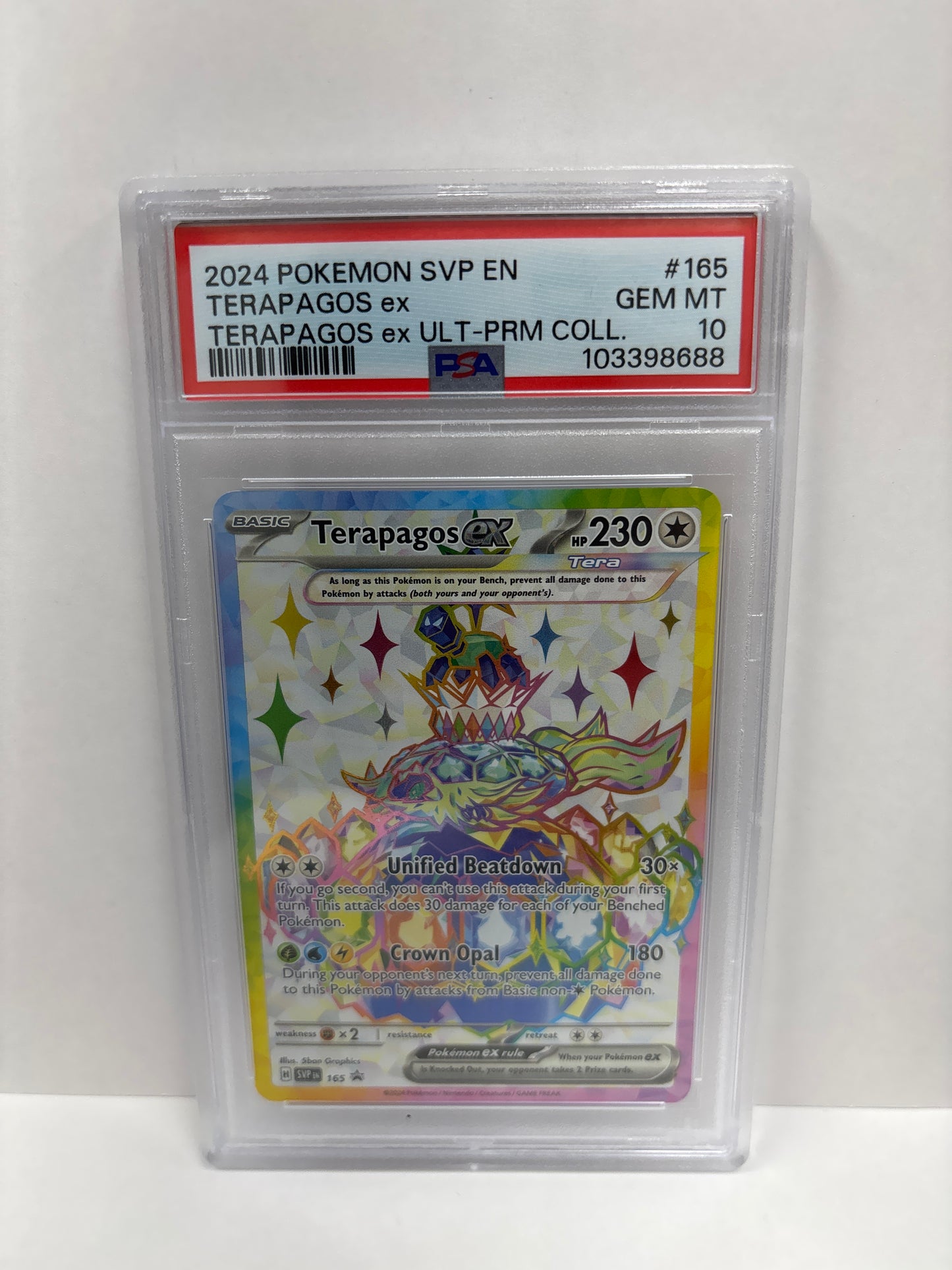 Pokemon Terapagos ex 165 PSA 10