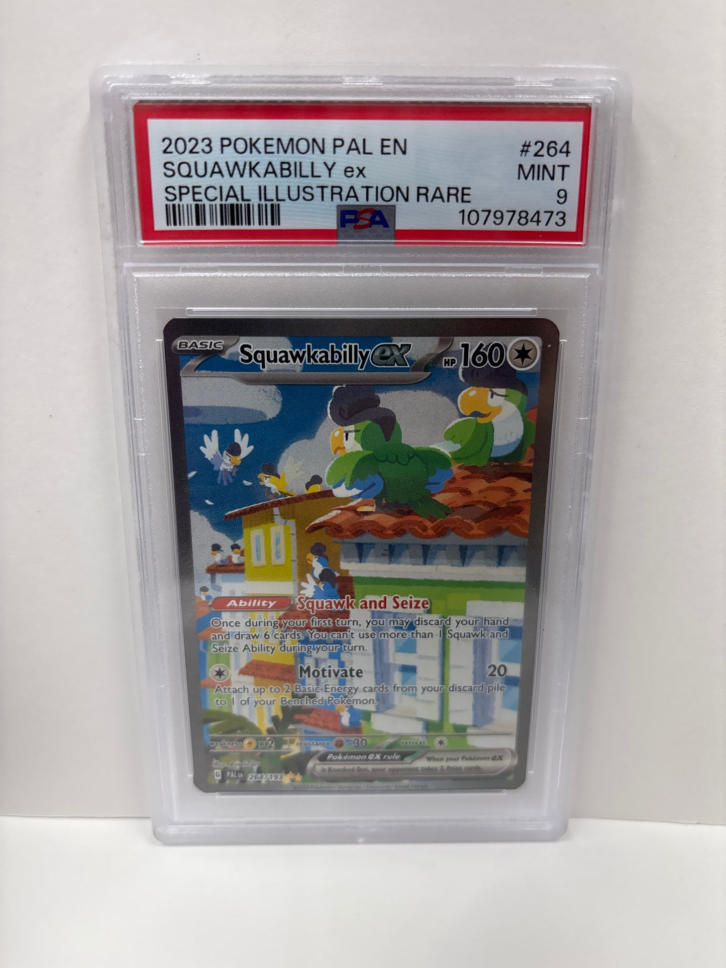 Pokemon Squawkabilly ex 264/193 PSA 9
